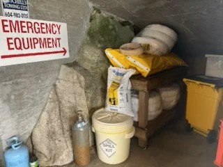 Located under clubhouse stairs