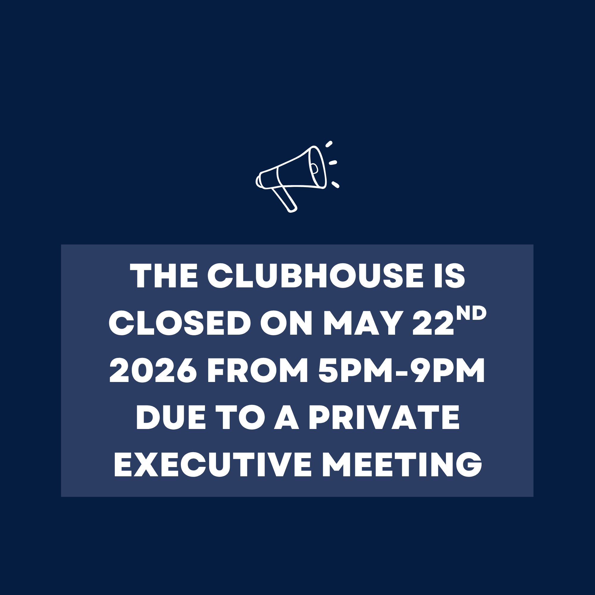 Clubhouse Closure