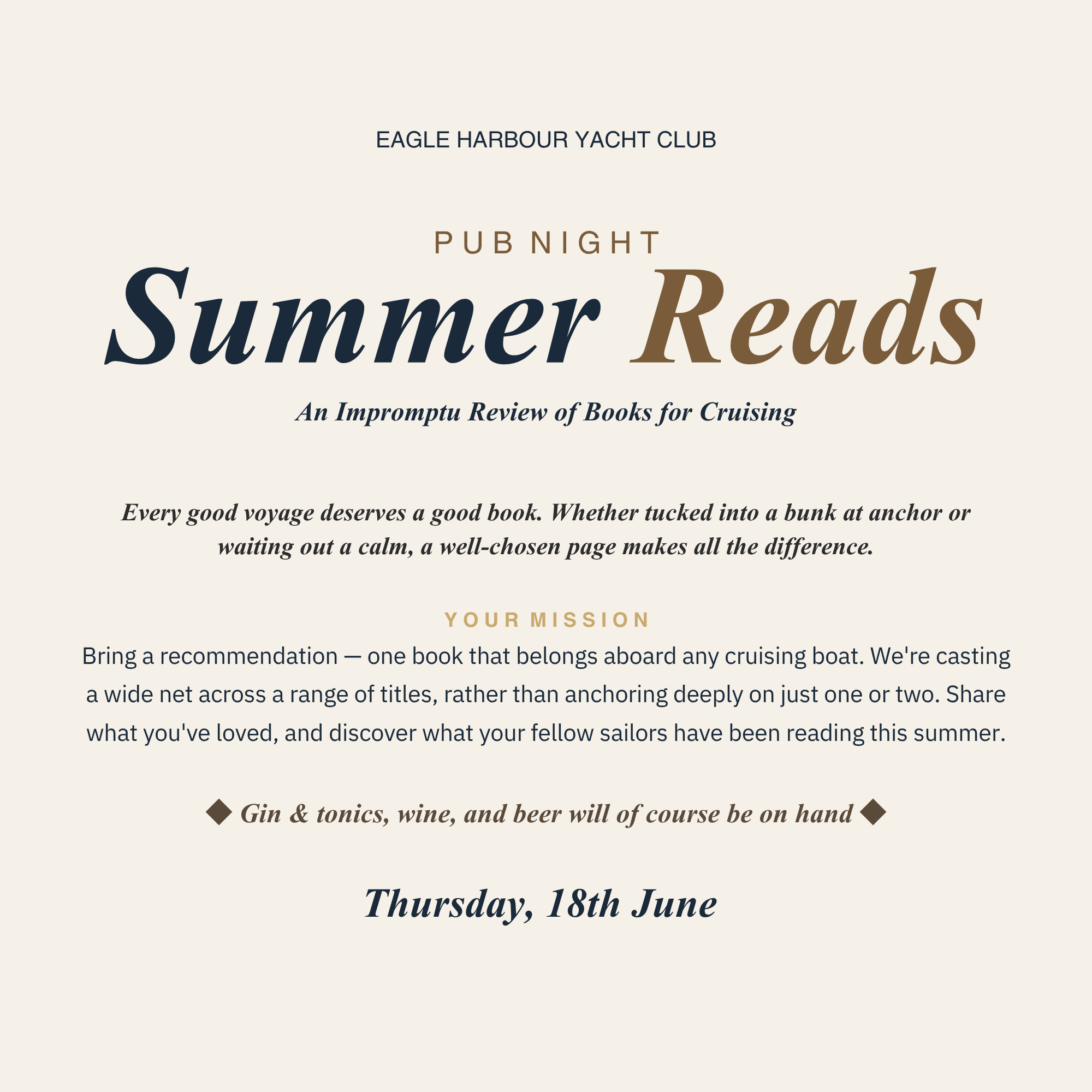 Pub Night: Summer Reads