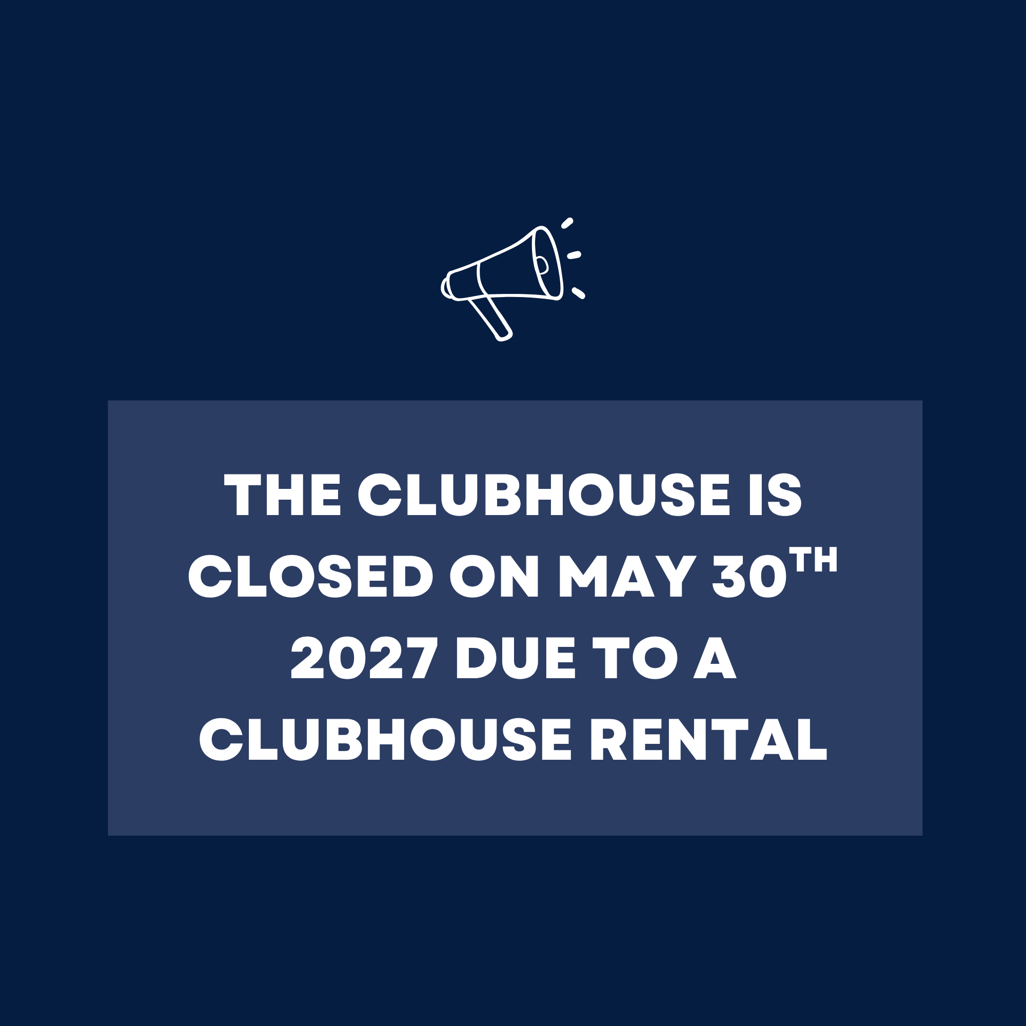 Clubhouse Closure