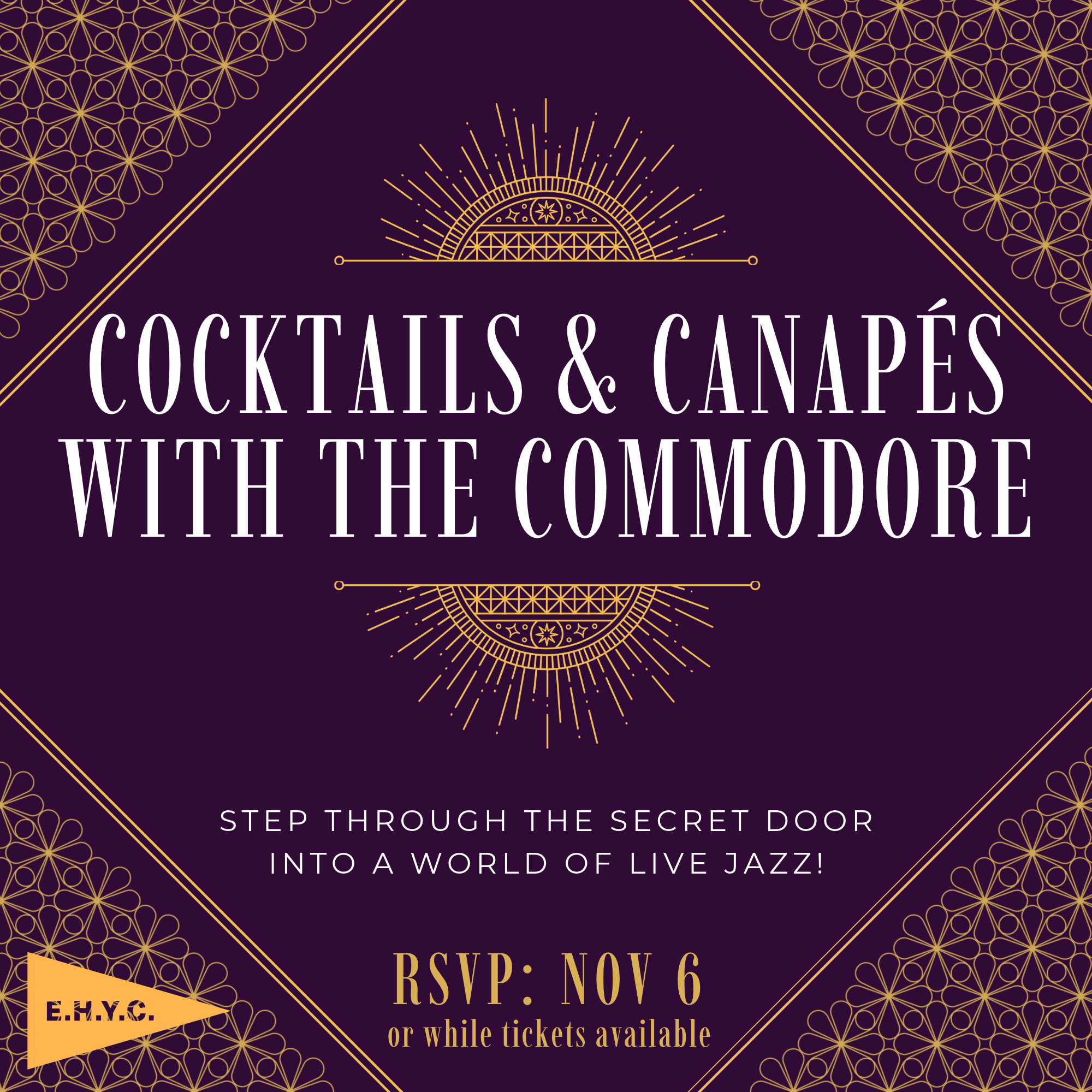 Commodores Night: Cocktails &amp; Canapés with the Commodore