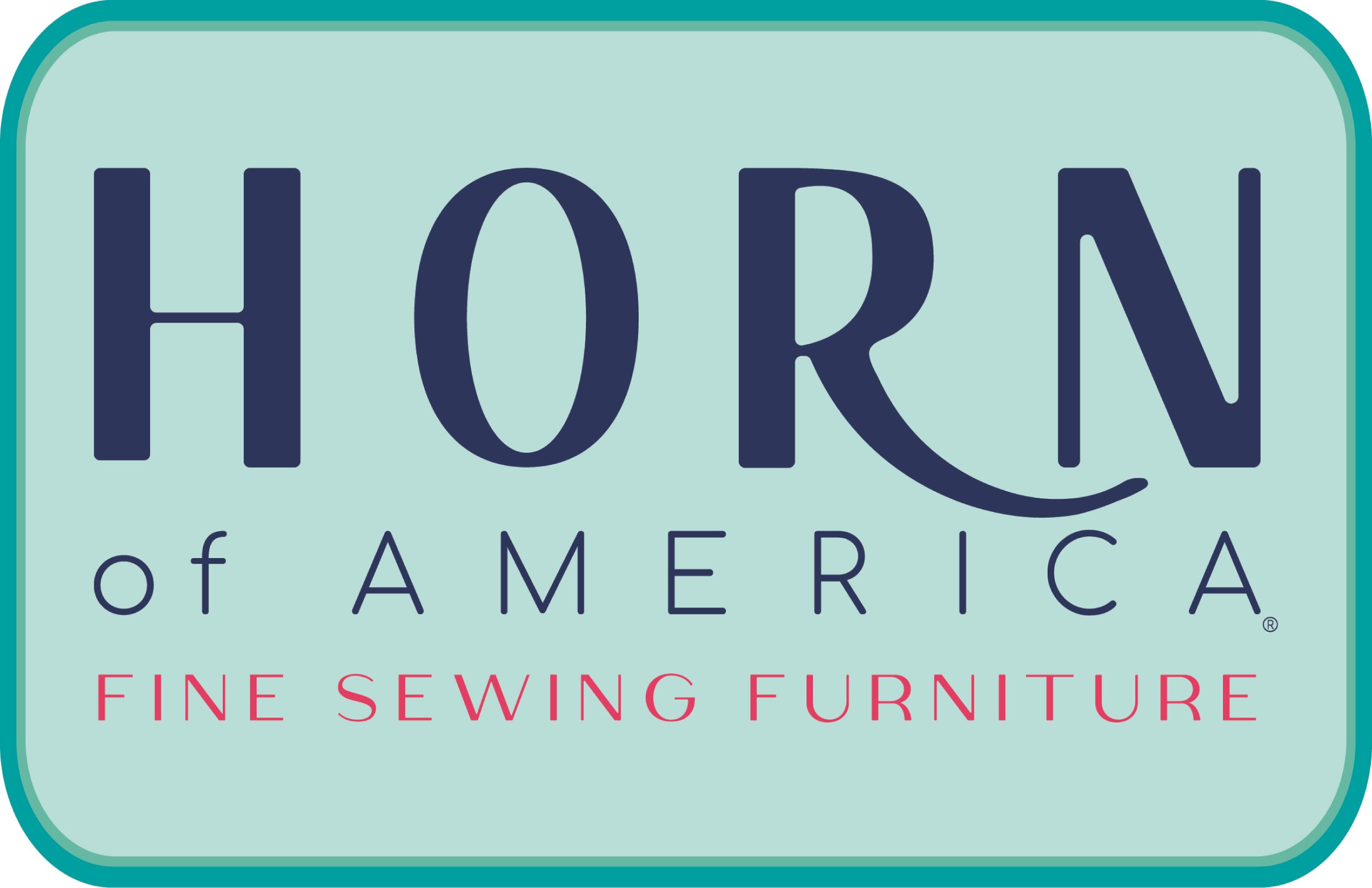 This is the logo for Horn of America Fine Sewing Furniture