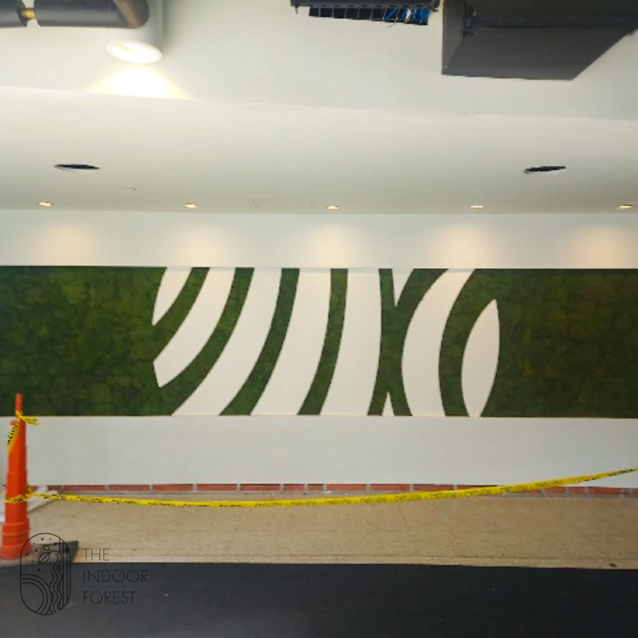 A large-scale moss composition designed to support focus, calm, and spatial clarity for the team at Johnson Innovation Control Center.