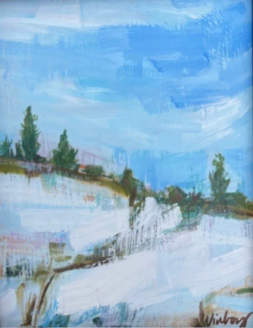 winter day 8"x10" $400 frame included 