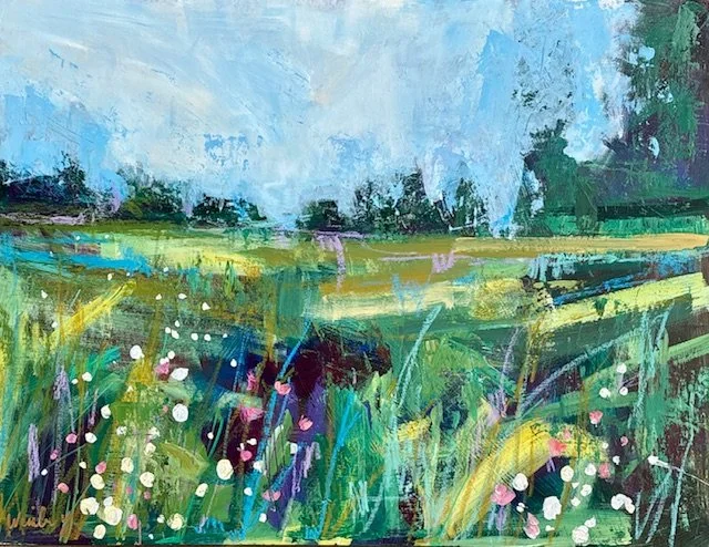 lavender fields 24"x18" $1500 frame included 