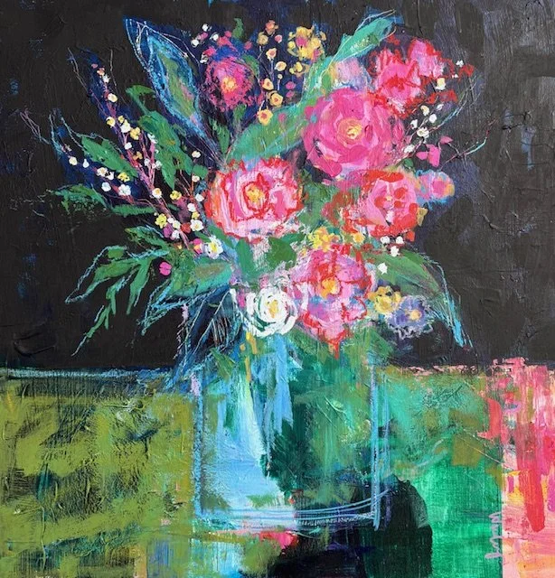 velvet bouquet 24"x24" SOLD 