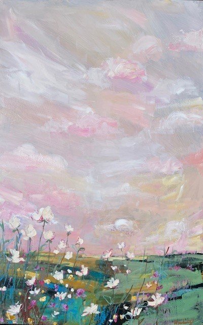 pink skies 30"x24" $2300 frame included 