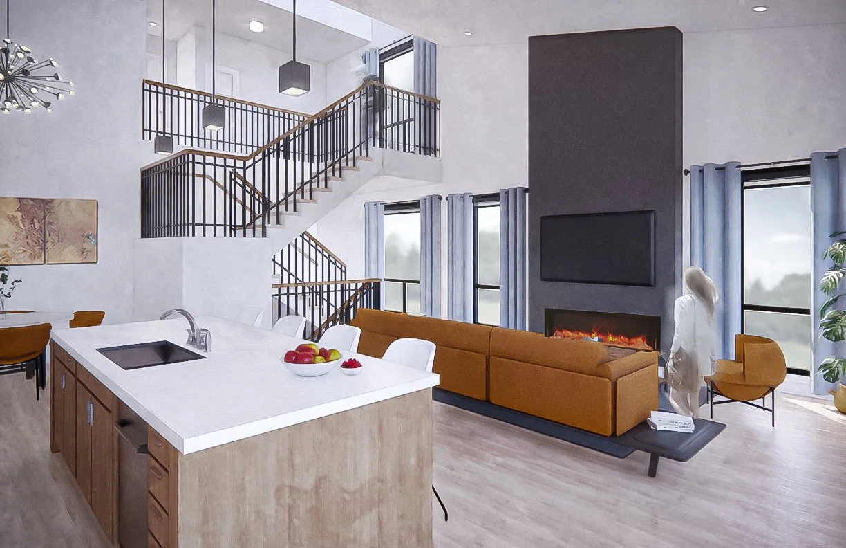 Imagine owning high quality real estate that produced passive income like this beautiful living room.