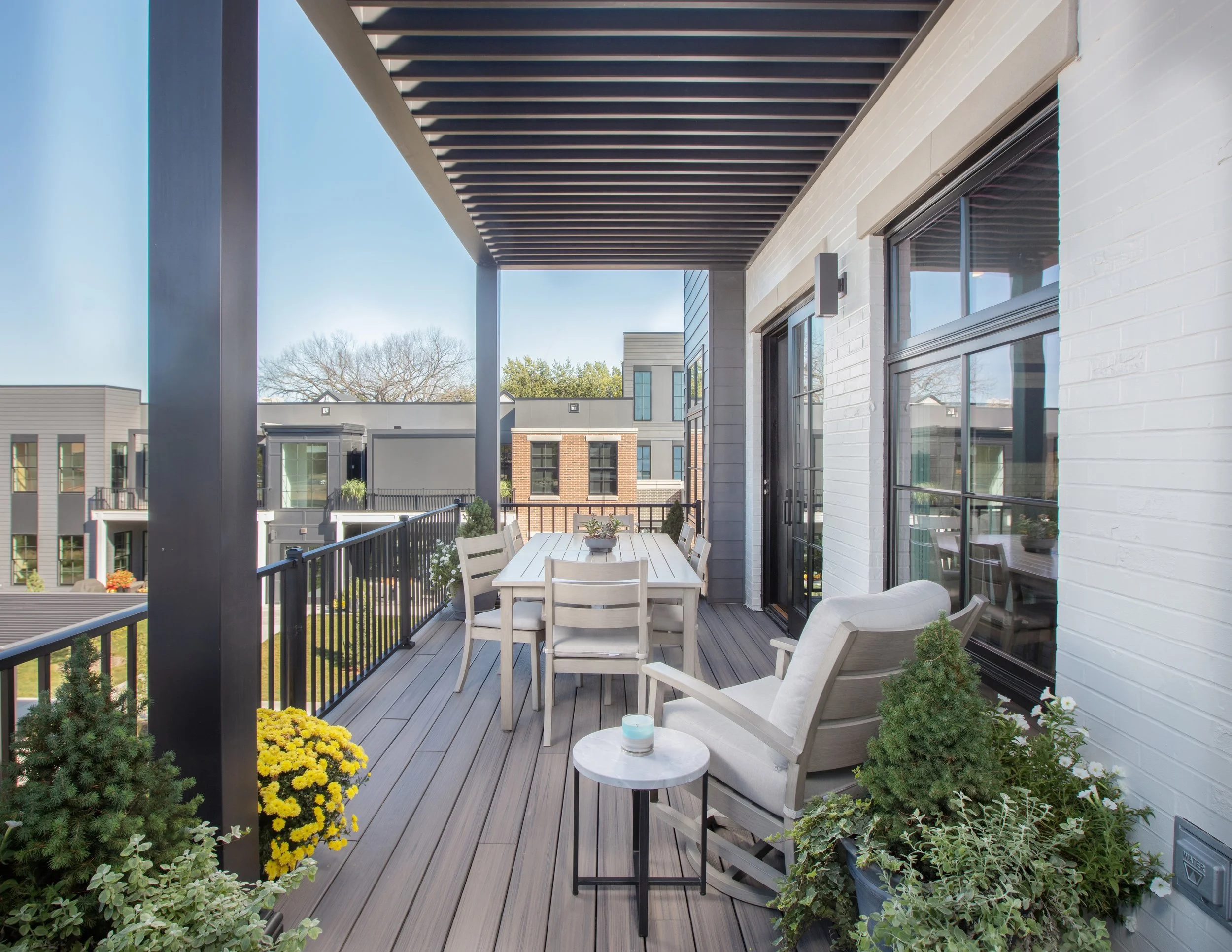 Imagine having coffee on the beautiful patio of this condo development called South Main in Pella Iowa.