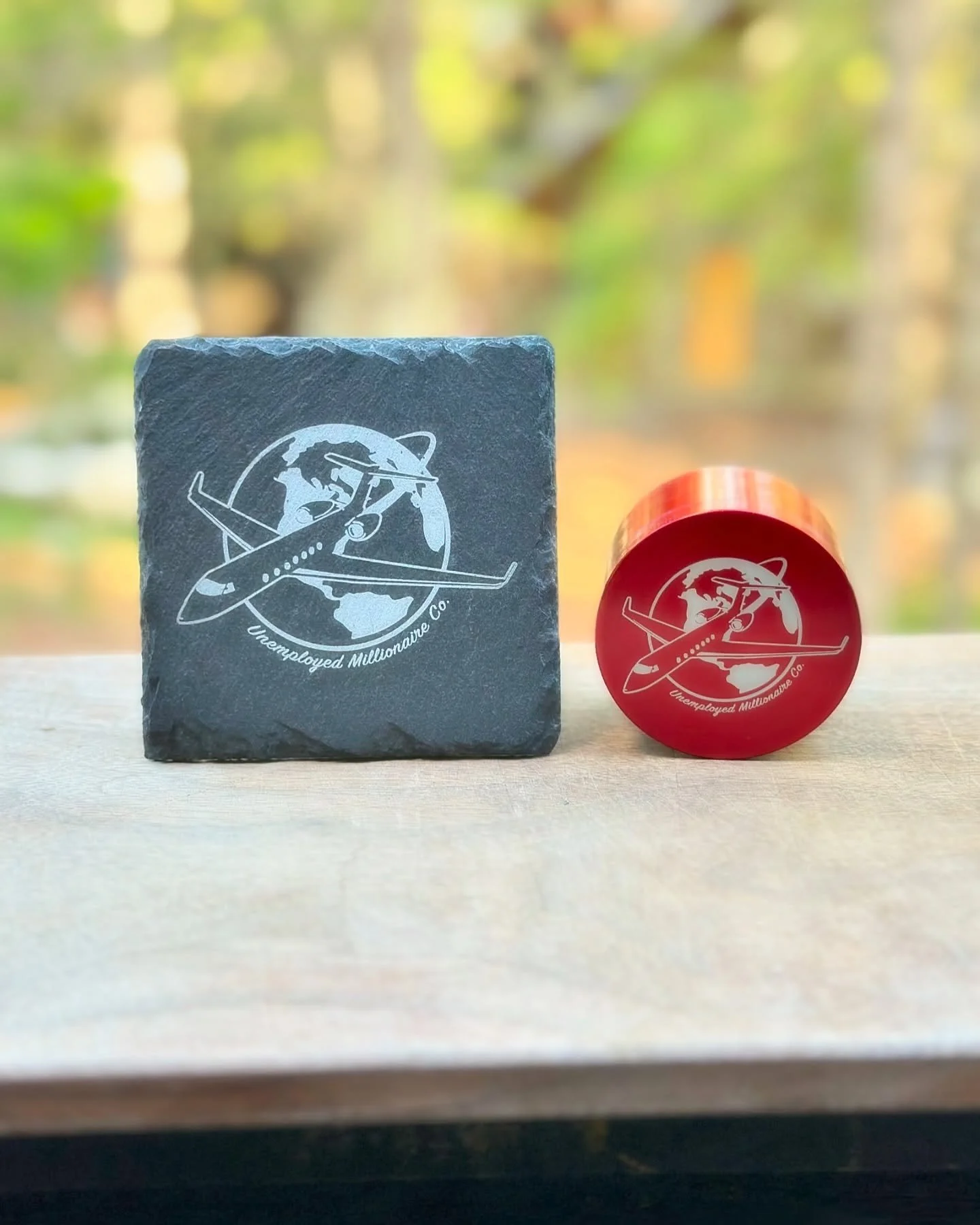 Coasters and grinders for @unemployedmillionaireco