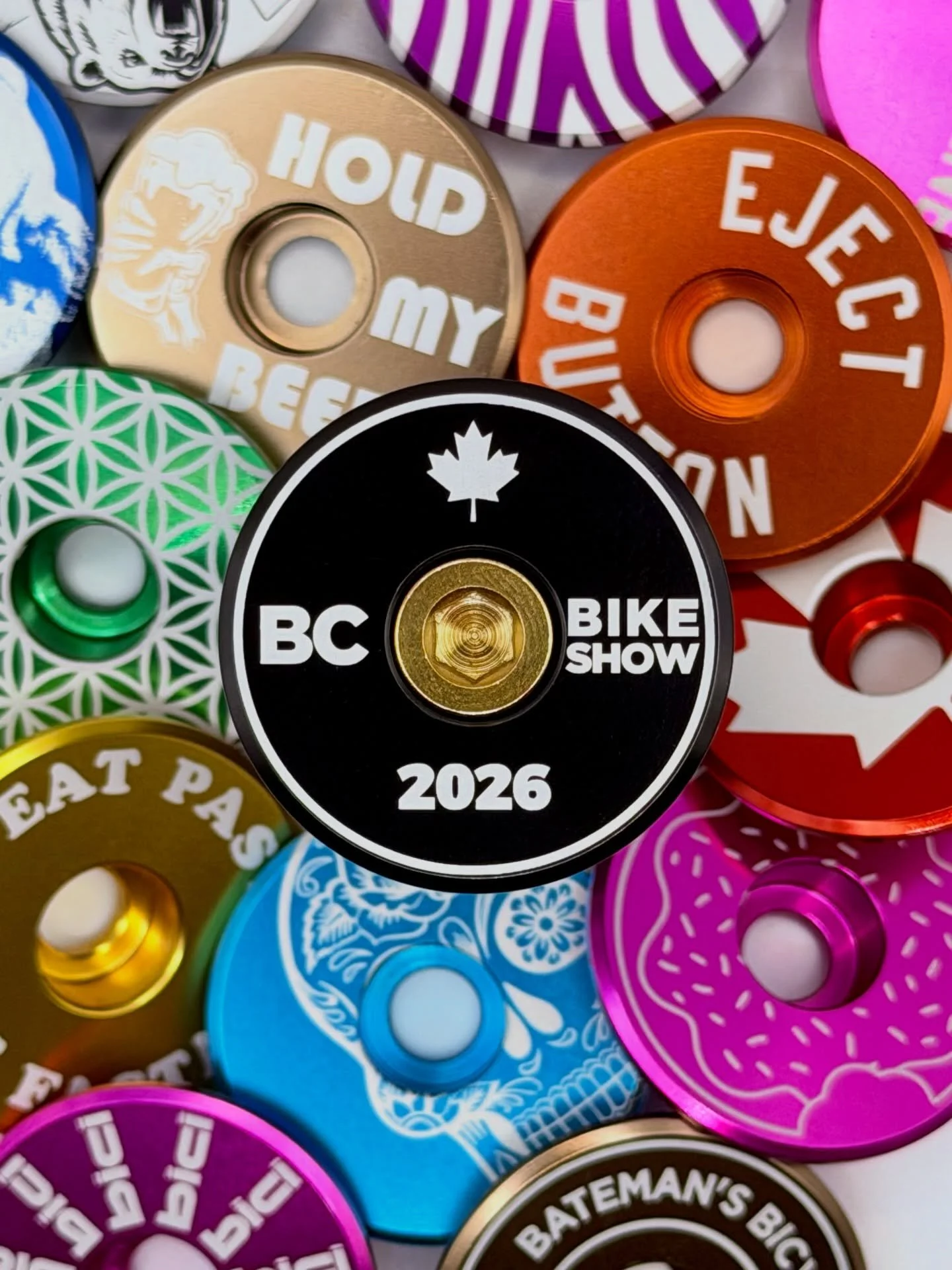 We&rsquo;re back at the @bcbikeshow this weekend!

Featuring our LIVE engraving booth. So you can design and engrave your own personalized top caps and bar ends right at the show!

We&rsquo;re also hosting an interactive game, for a chance to win som