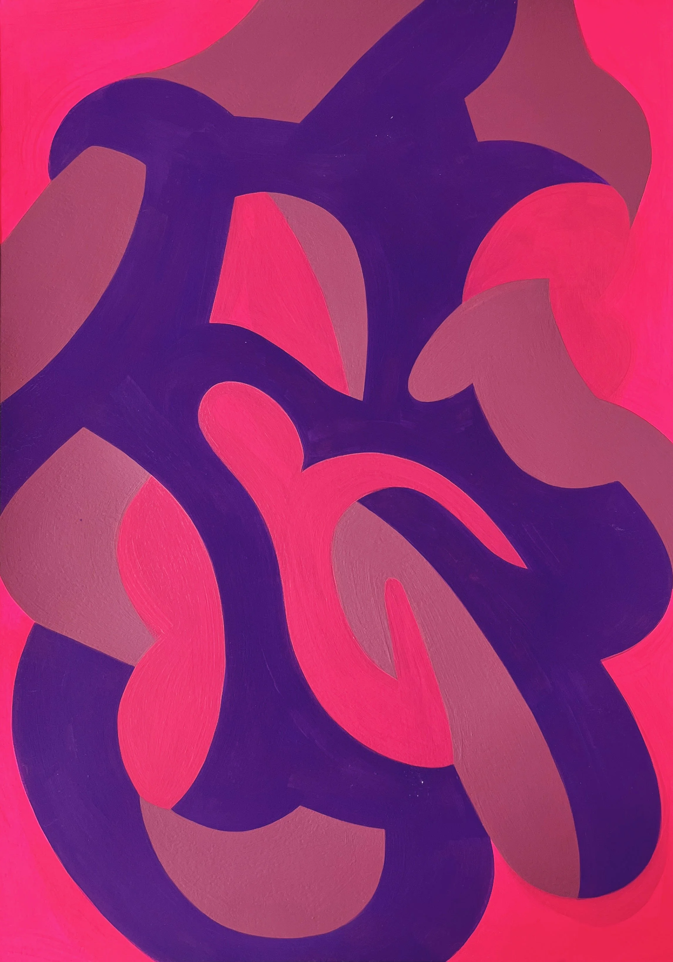 'Nature Is Gonna Win', Acrylic on paper, 45cm x32cm, 2025