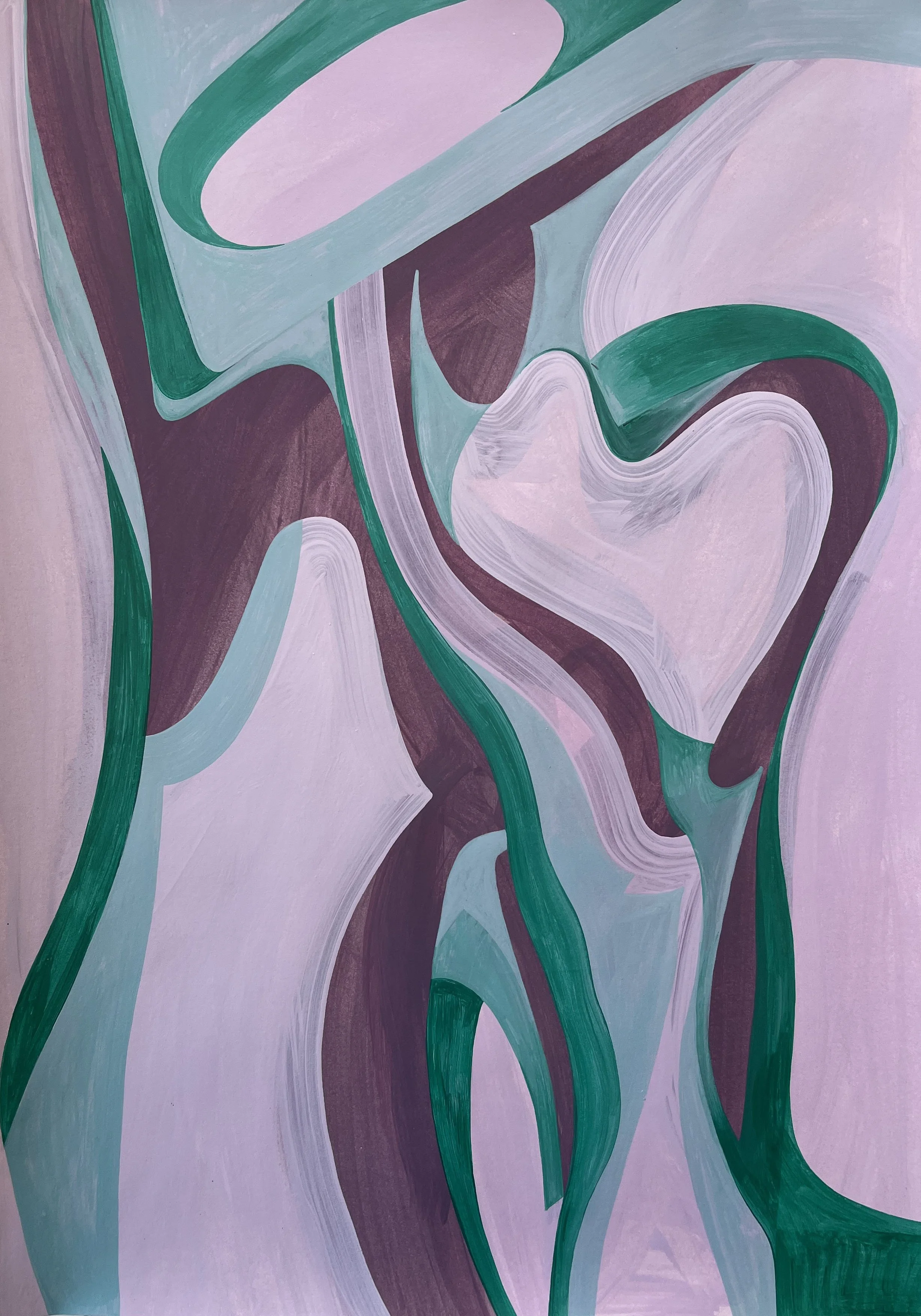 'Untitled 2', Acrylic on paper, 45cm x32cm, 2026