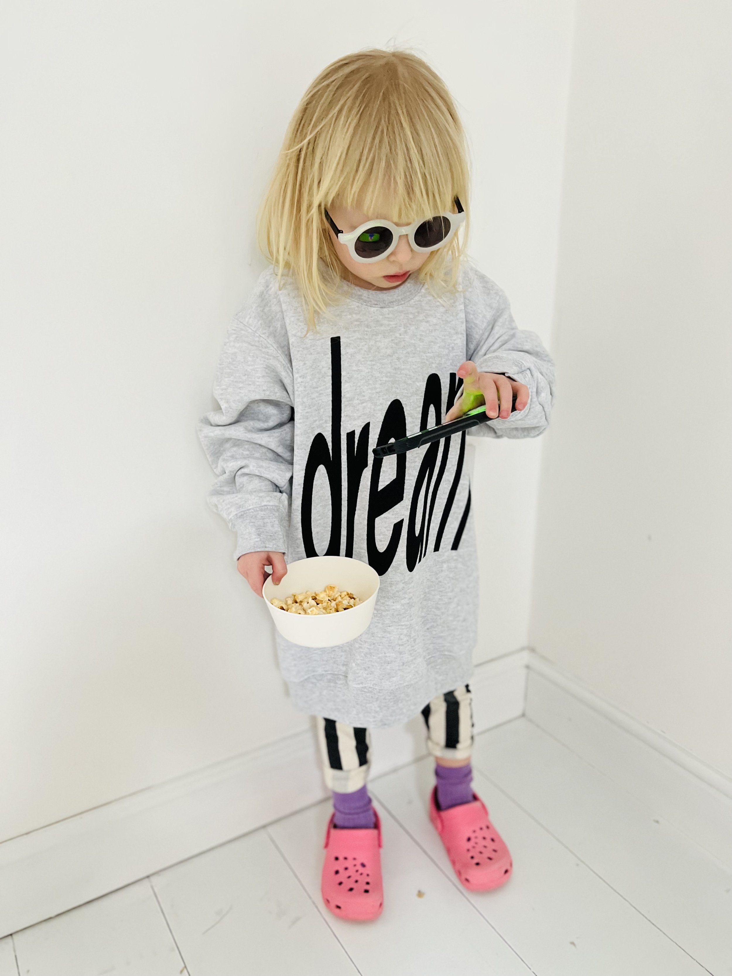 Graphic of Kids Dream Relaxed Sweatshirt Grey Marl - Comfortable Kids Fashion