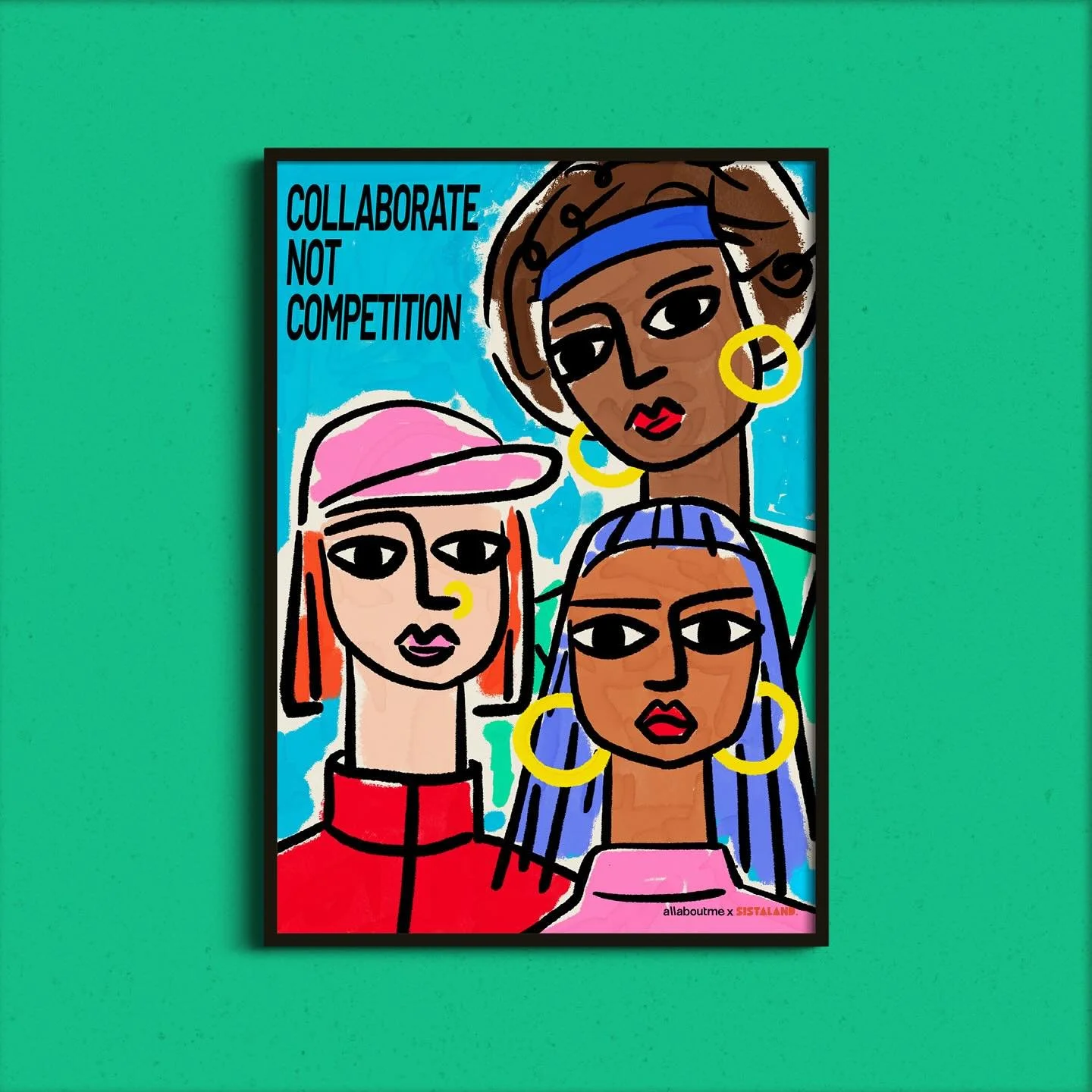 STOP collaborate AND LISTEN… well chuffed with myself that I thought of that little soundtrack! ๐
Collaborate over competition all day long! 
Check out our limited edition print collaboration! 
@all___about___me, @sistalandfest, and @sista