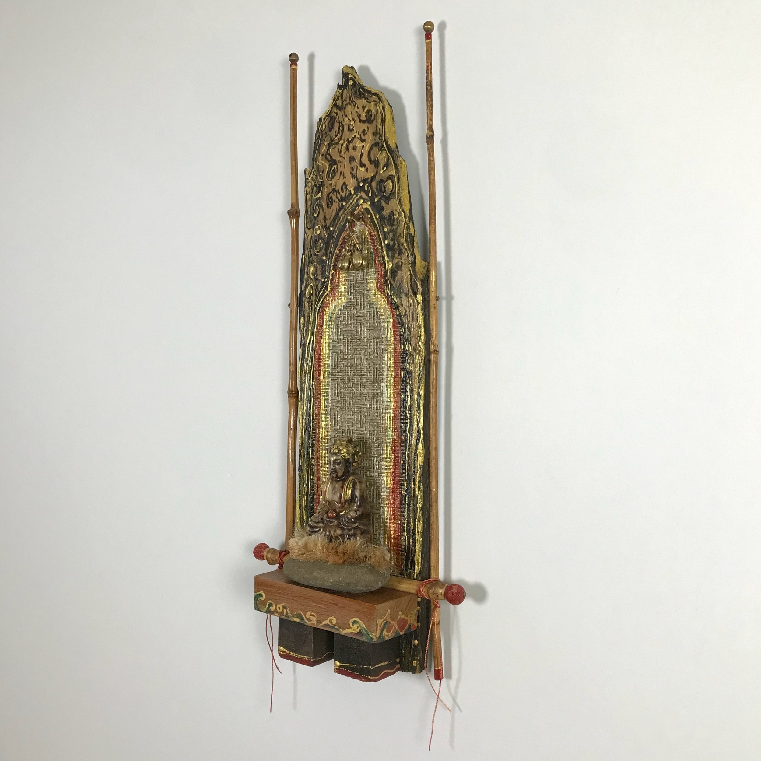 Laura-Trisiano-Loyal-Raft-13.75_hx6_wx1.75_d-mixed-media-found-object-assemblage-art-wall-and-free-standing-small-sculpture-waltar-spiritual-sacred-meditation-hand-painted-jade-buddha-awakened-one.jpeg