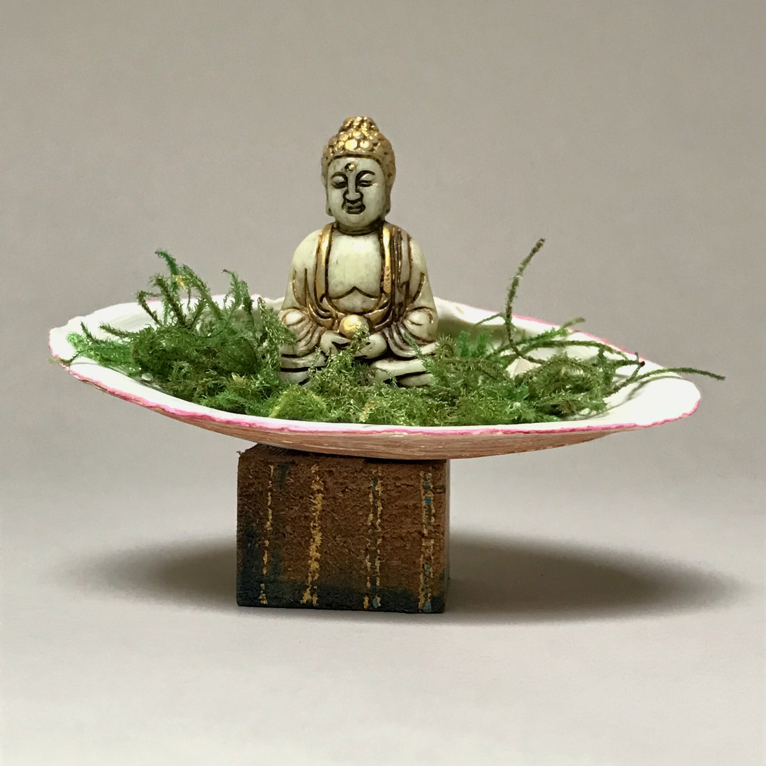 Laura-Trisiano-Ocean-Series-#4-3.25_hx5_wx4_d-mixed-media-found-object-assemblage-art-seashells-preserved-moss-old-reclaimed-wood-hand-painted-jade-buddha-one-of-a-kind-gift-meditation-yogic-yogi-.jpeg