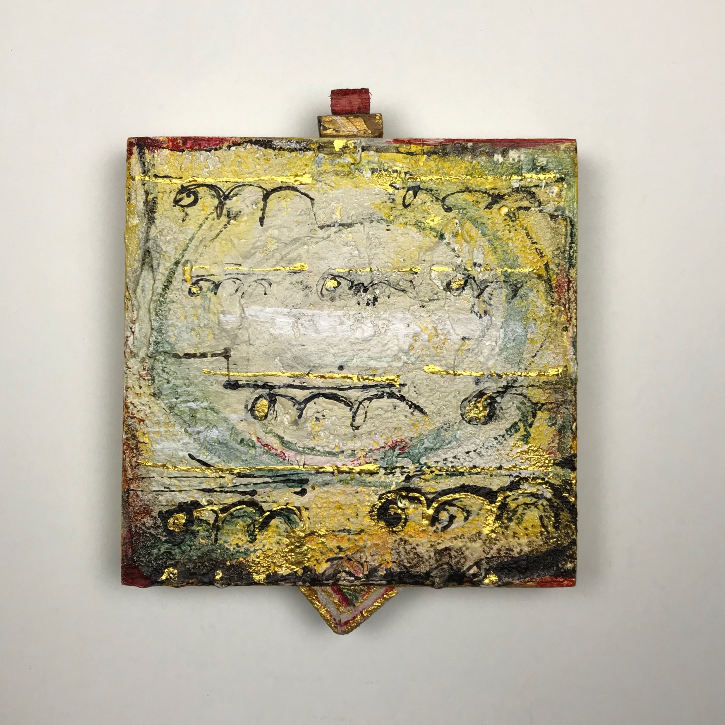 Laura-Trisiano-Om-6-5_hx4.wx.75_d--one-of-a-kind-mixed-media-found-object-painting-art-reclaimed-upcycled-old-wood-freshwater-pearls-red-plastic-finial-paint- aum-mantra-universal-sound-sacre.jpeg