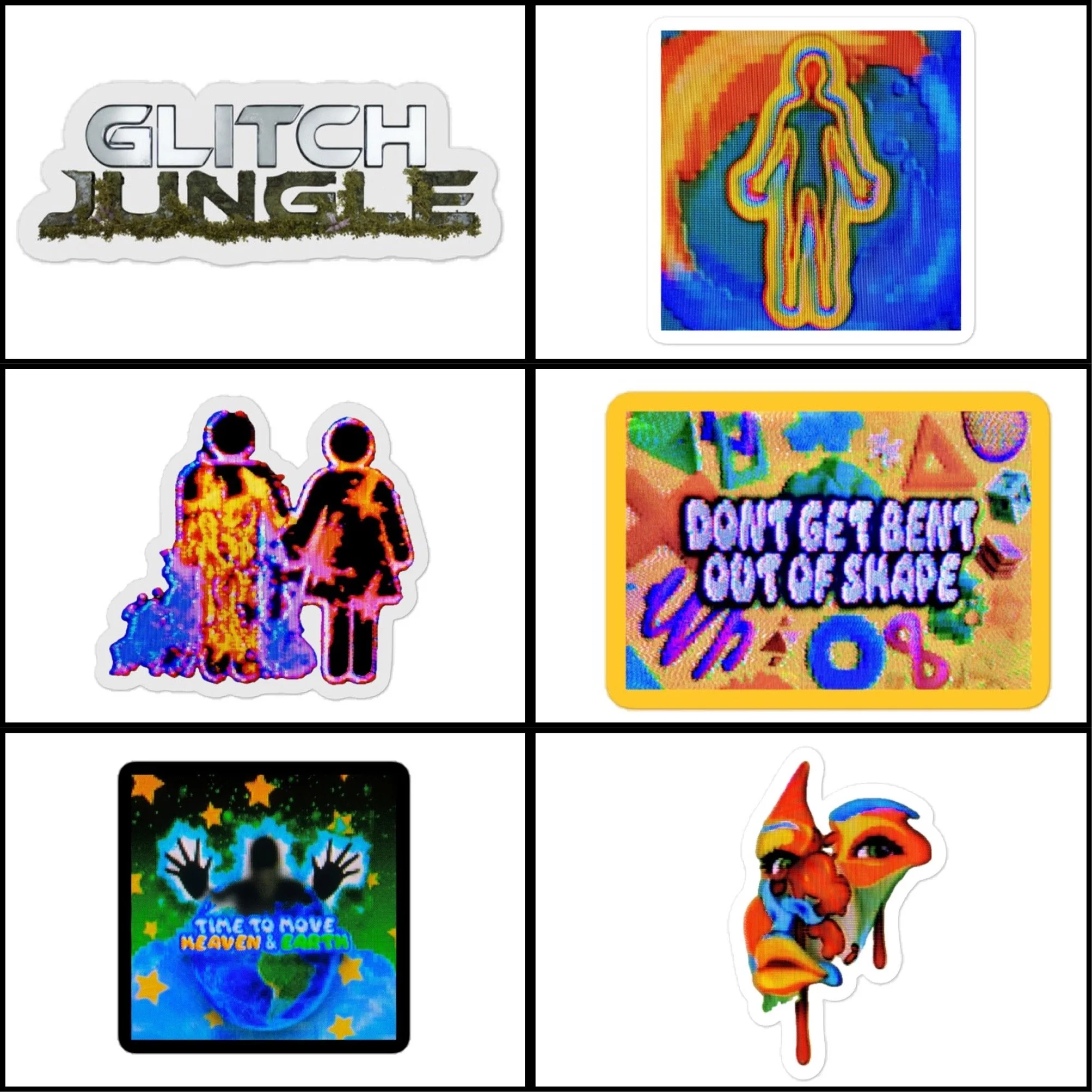 Glitch Jungle Sticker Pack #1