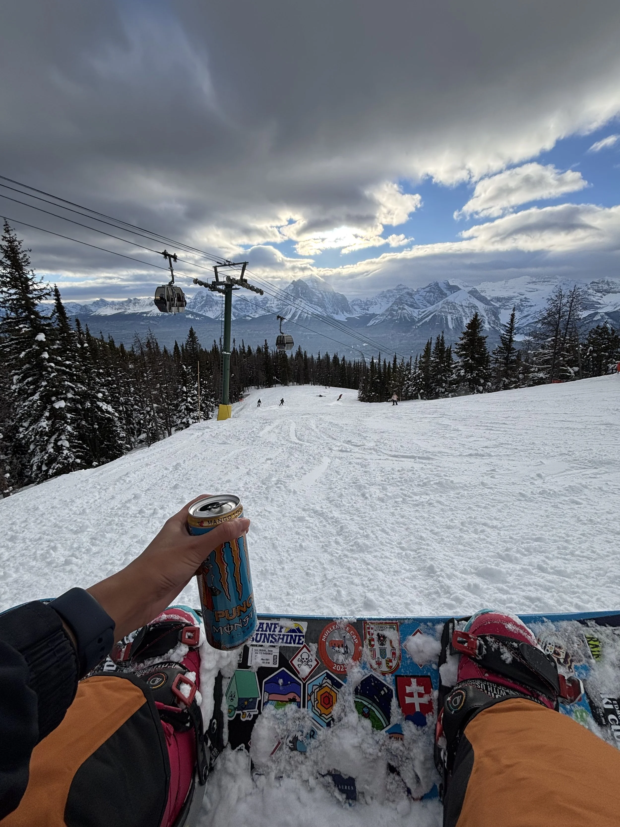 Snowboarding at Lake Louise, AB