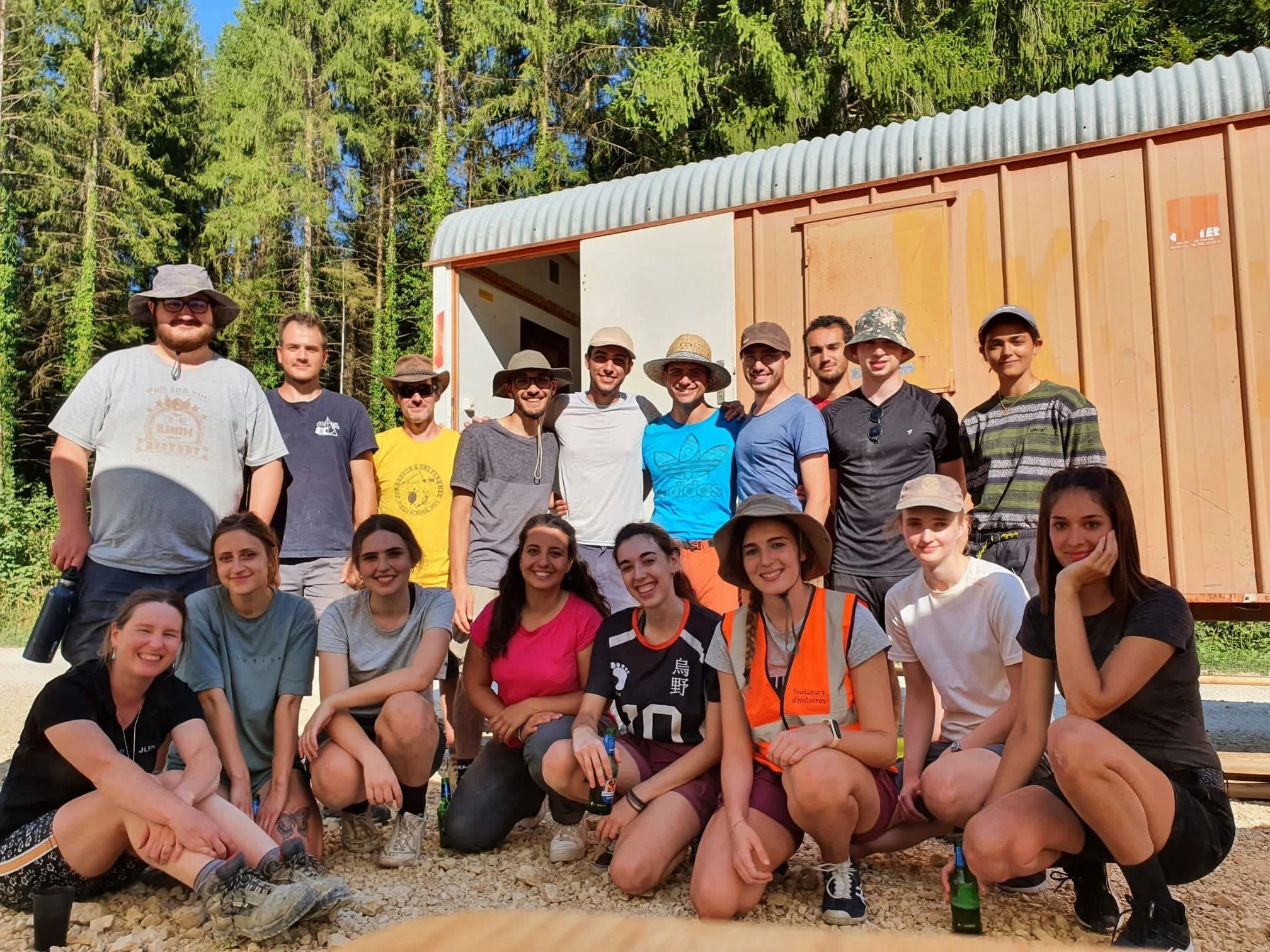 Fossil hunters at Porrentruy, Switzerland