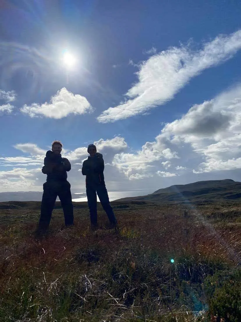 Me and my mapping partner Will in the Isle of Skye