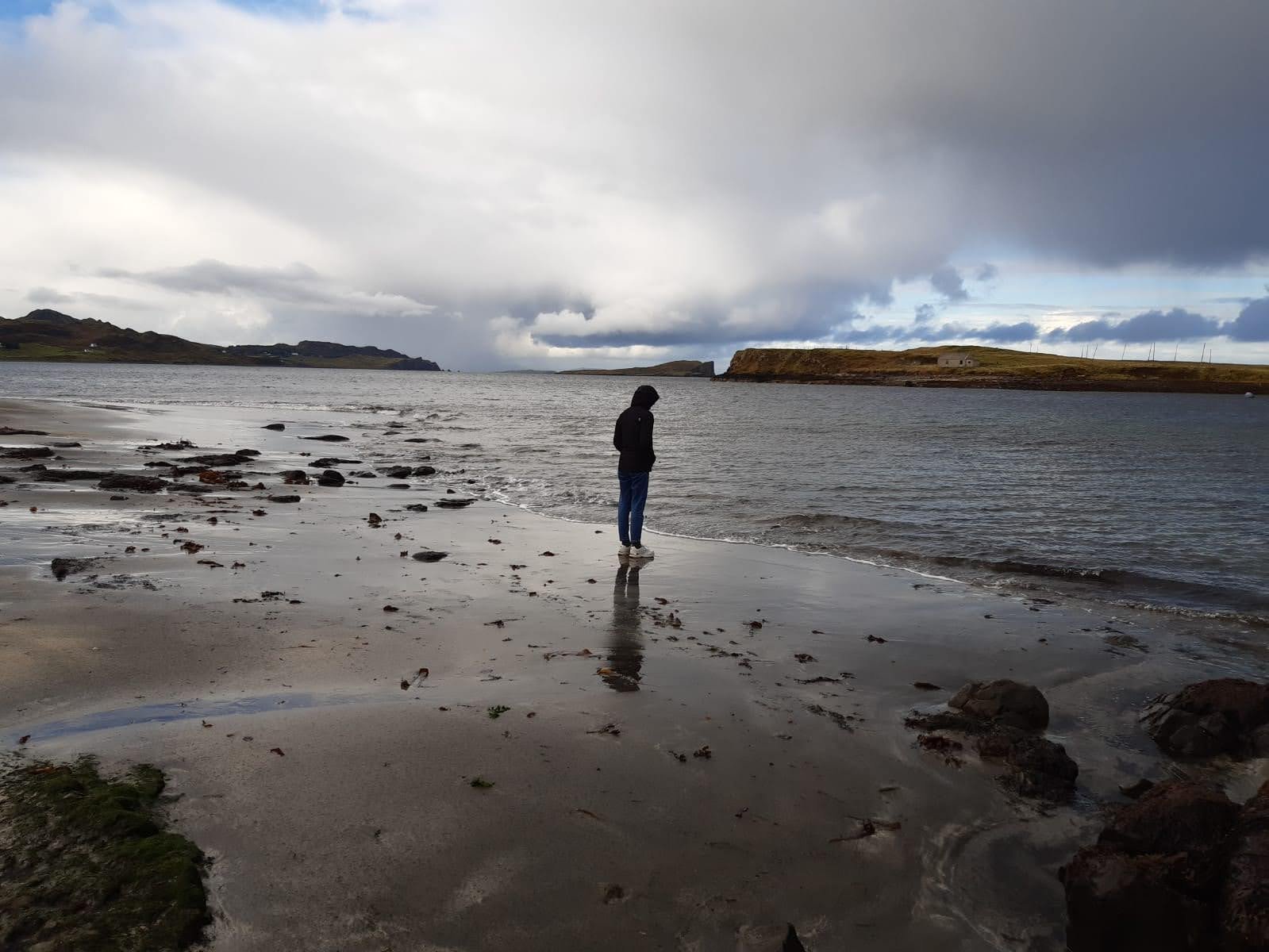 Pondering on the beach, Isle of Skye