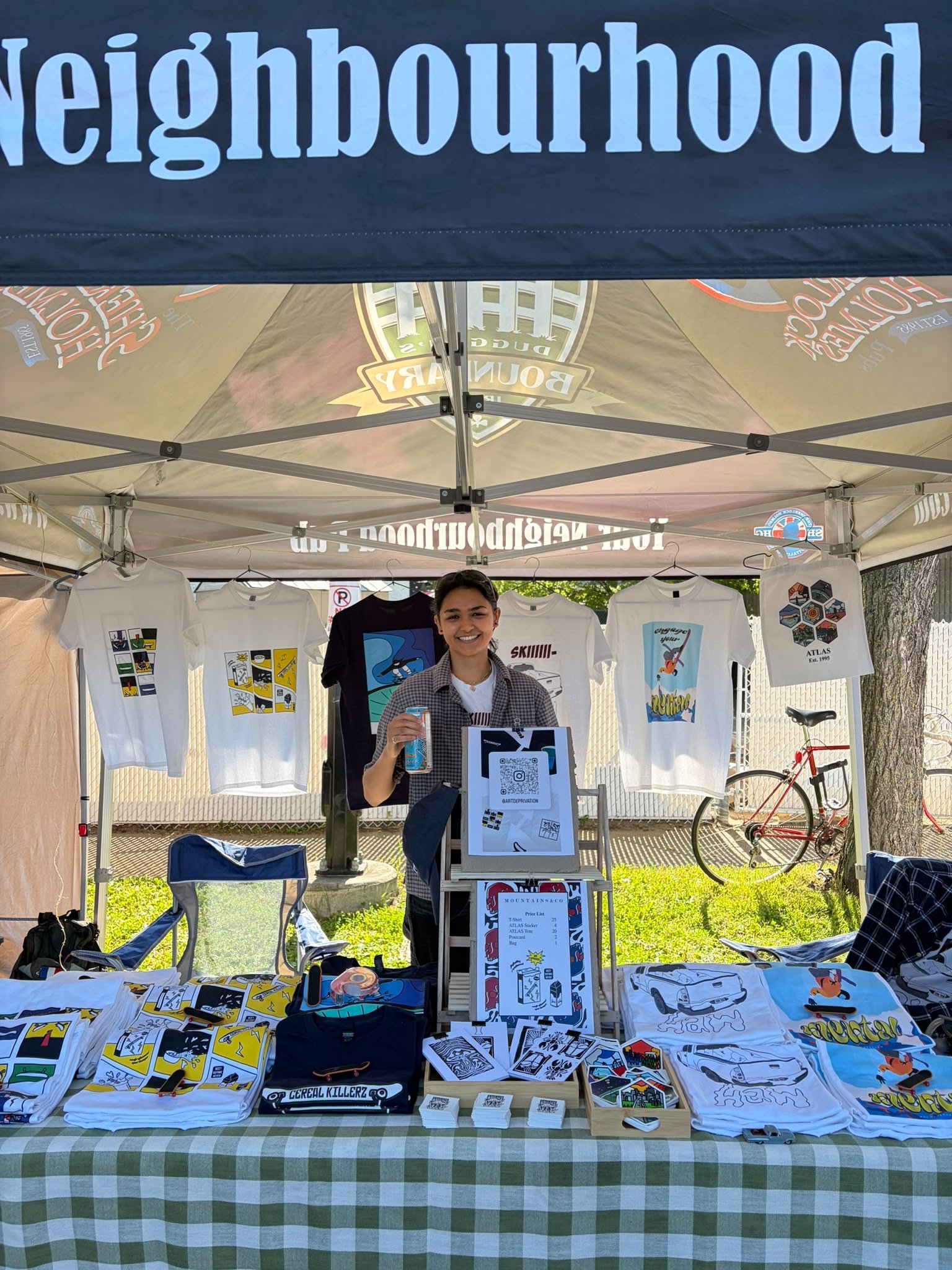 My Mountains & Coefficients stall at the Boundary Market in Edmonton this summer!