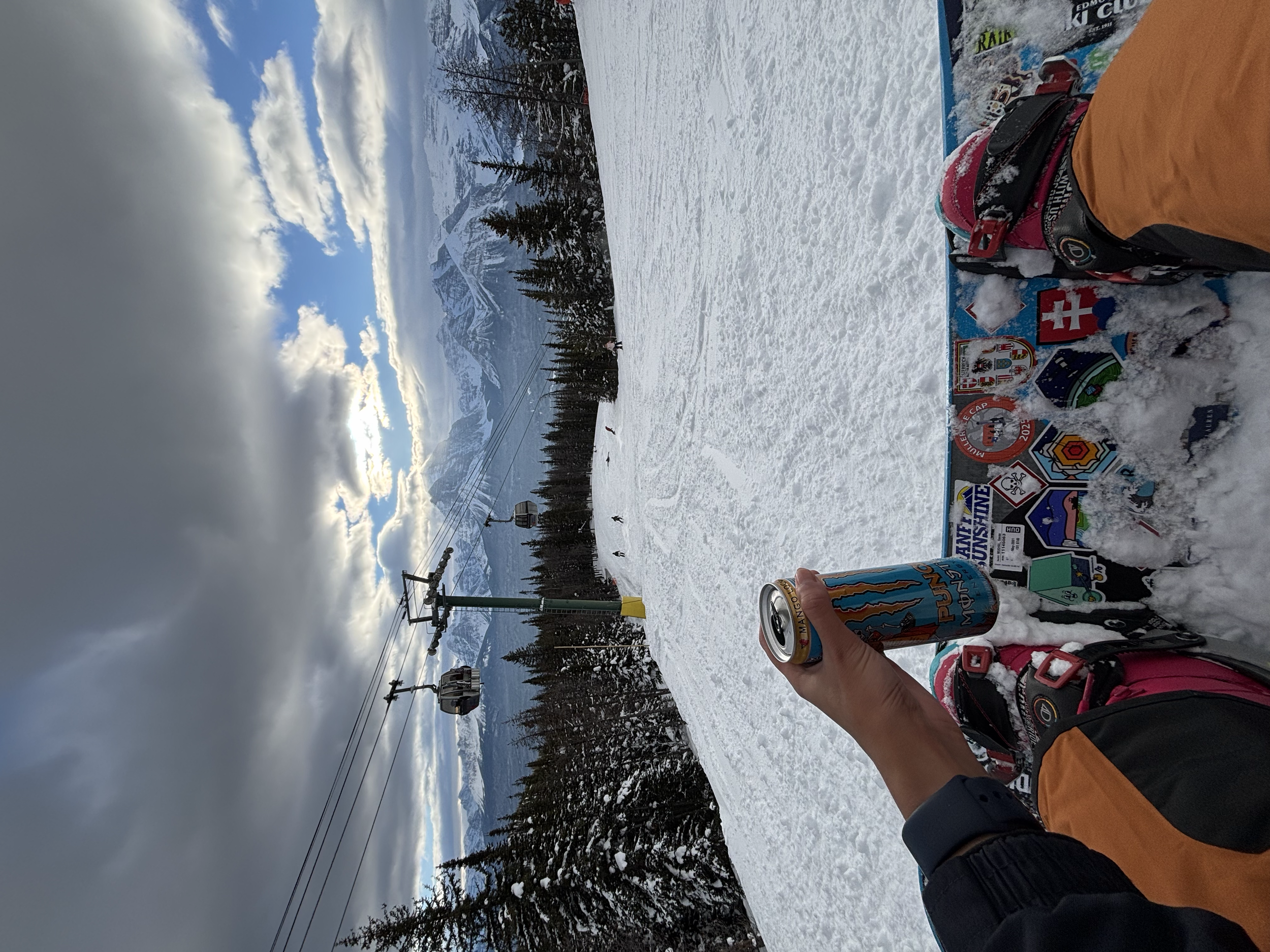 Snowboarding at Lake Louise, AB