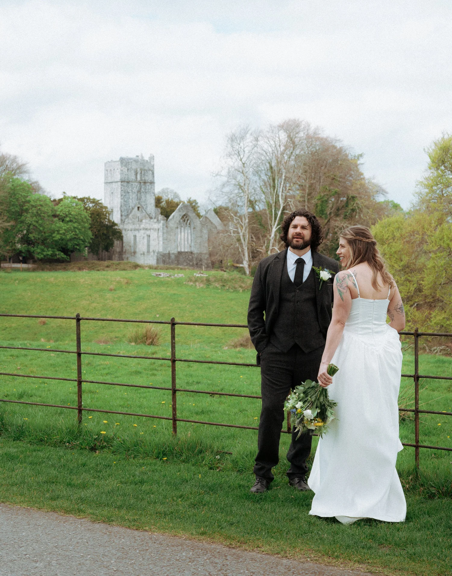 Jessica and Kyle sharing a romantic moment at Ross Castle