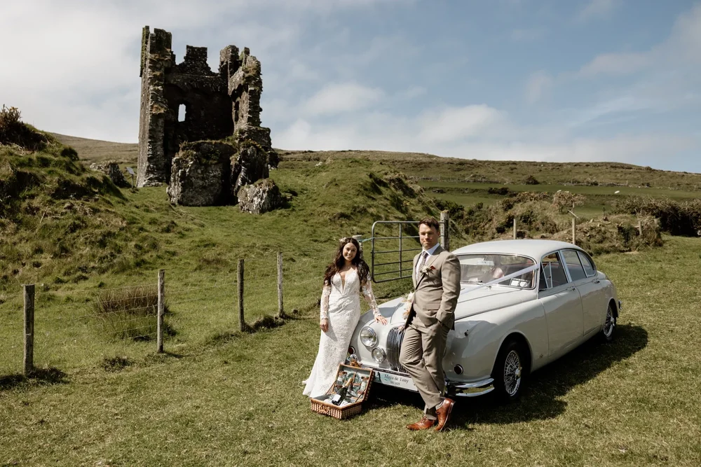 Maya and Tony at Rahinnane Castle