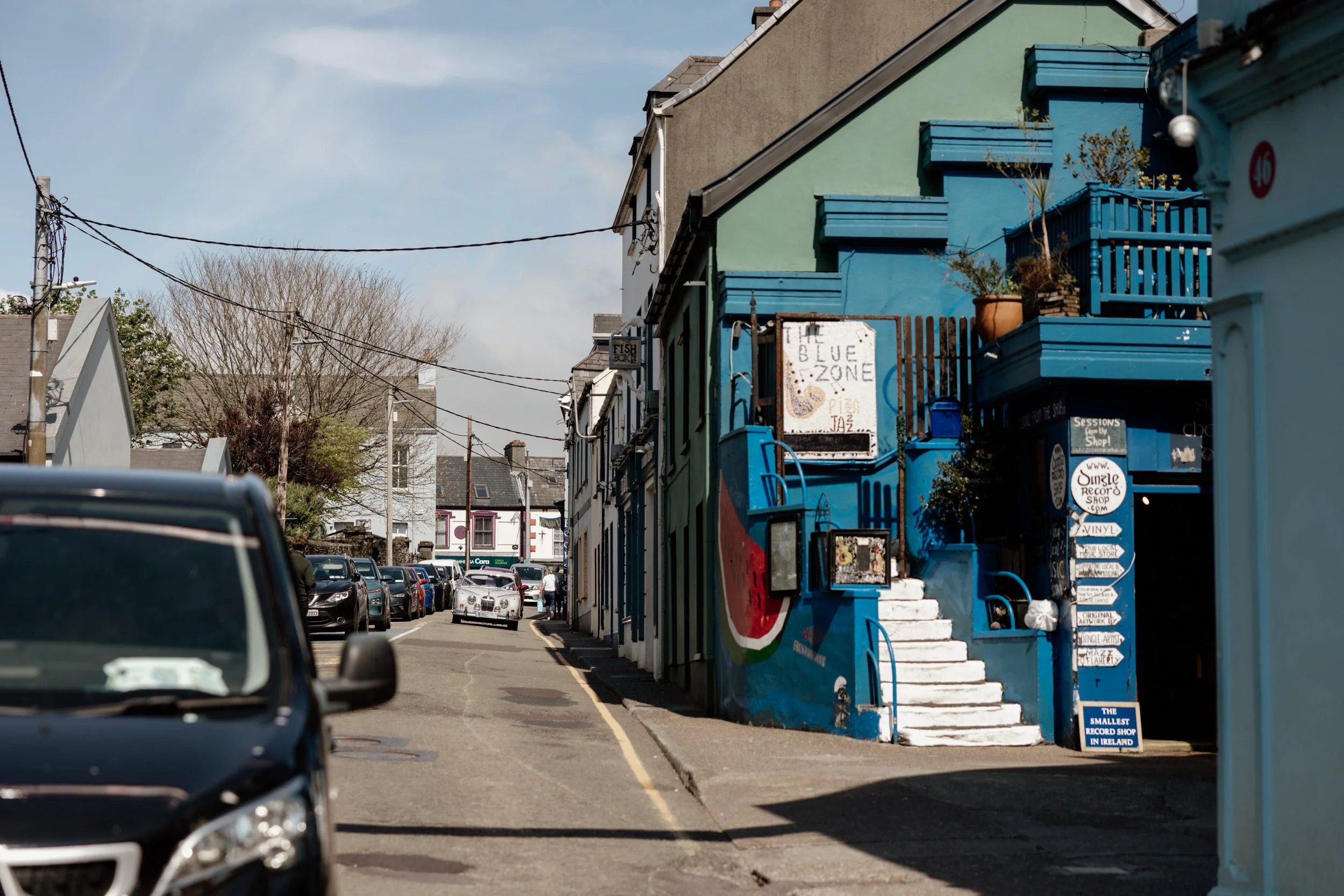 Maya and Tony sharing a tender moment during their wedding at Rahinnane Castle