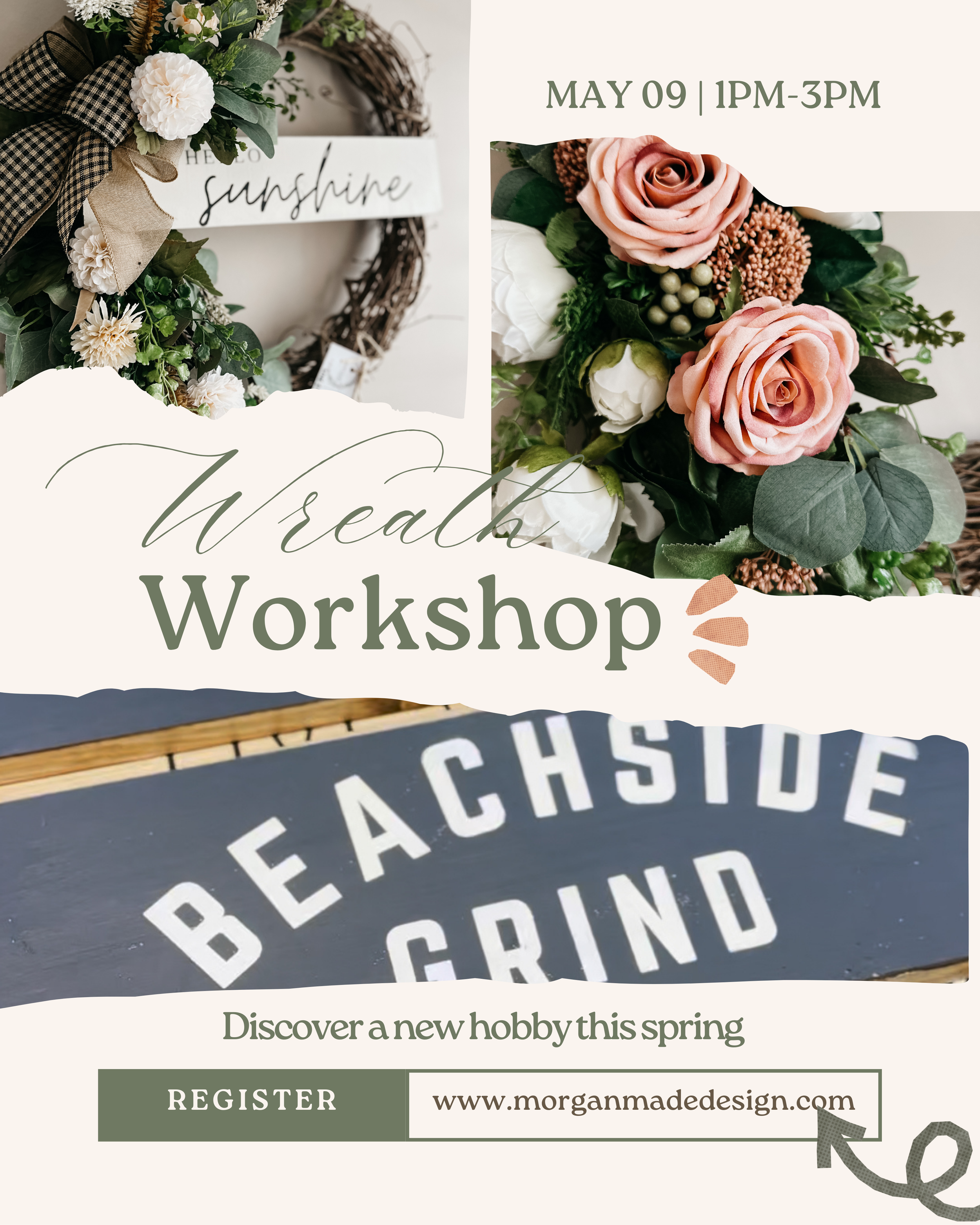 Beachside Grind Mothers Day/Spring Wreath Class