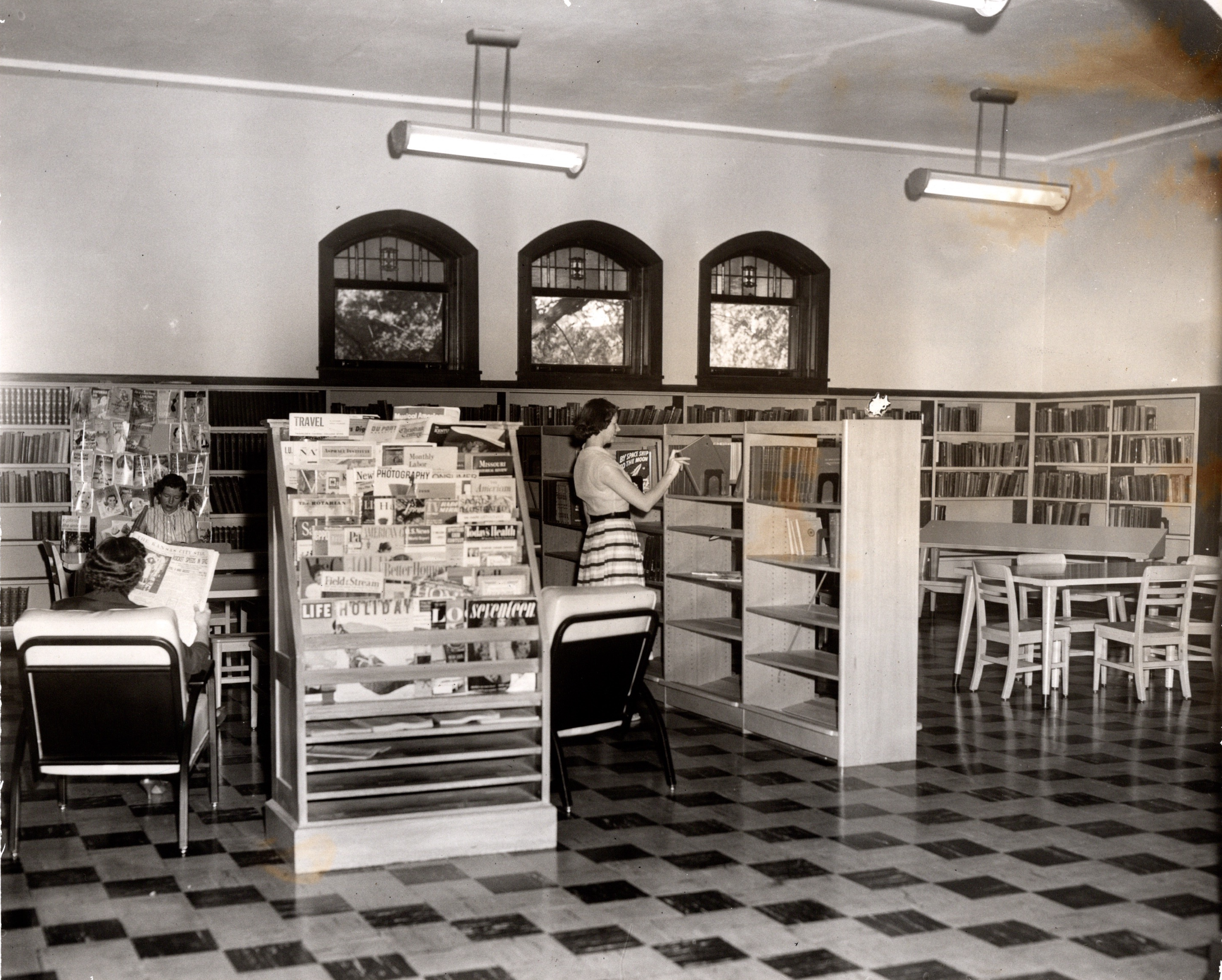 Juvenile reading room as it looked in 1958.