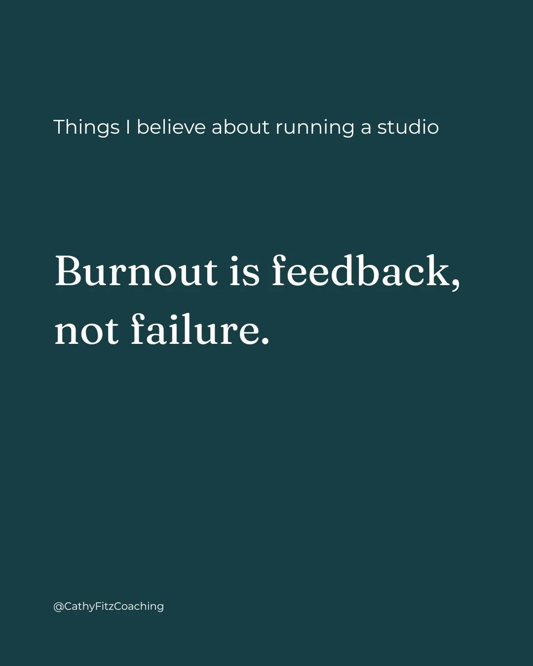 Burnout doesn&rsquo;t mean you&rsquo;re weak or incapable.
It usually means something has been out of alignment for a while.

I learned this the hard way too. Pushing through doesn&rsquo;t make burnout go away. Listening to it does.

Action step:
Not