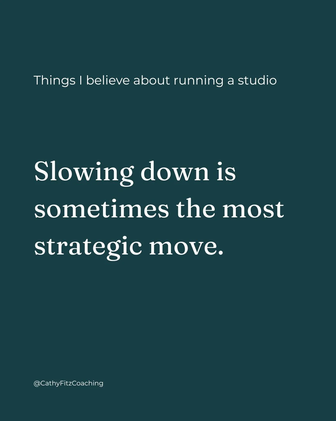 Speed can feel productive. Slowing down can feel risky.
But rushing often creates more problems than it solves.

I&rsquo;ve seen again and again that steadiness leads to better decisions.

Action step:
Pause before your next decision and ask, What ha