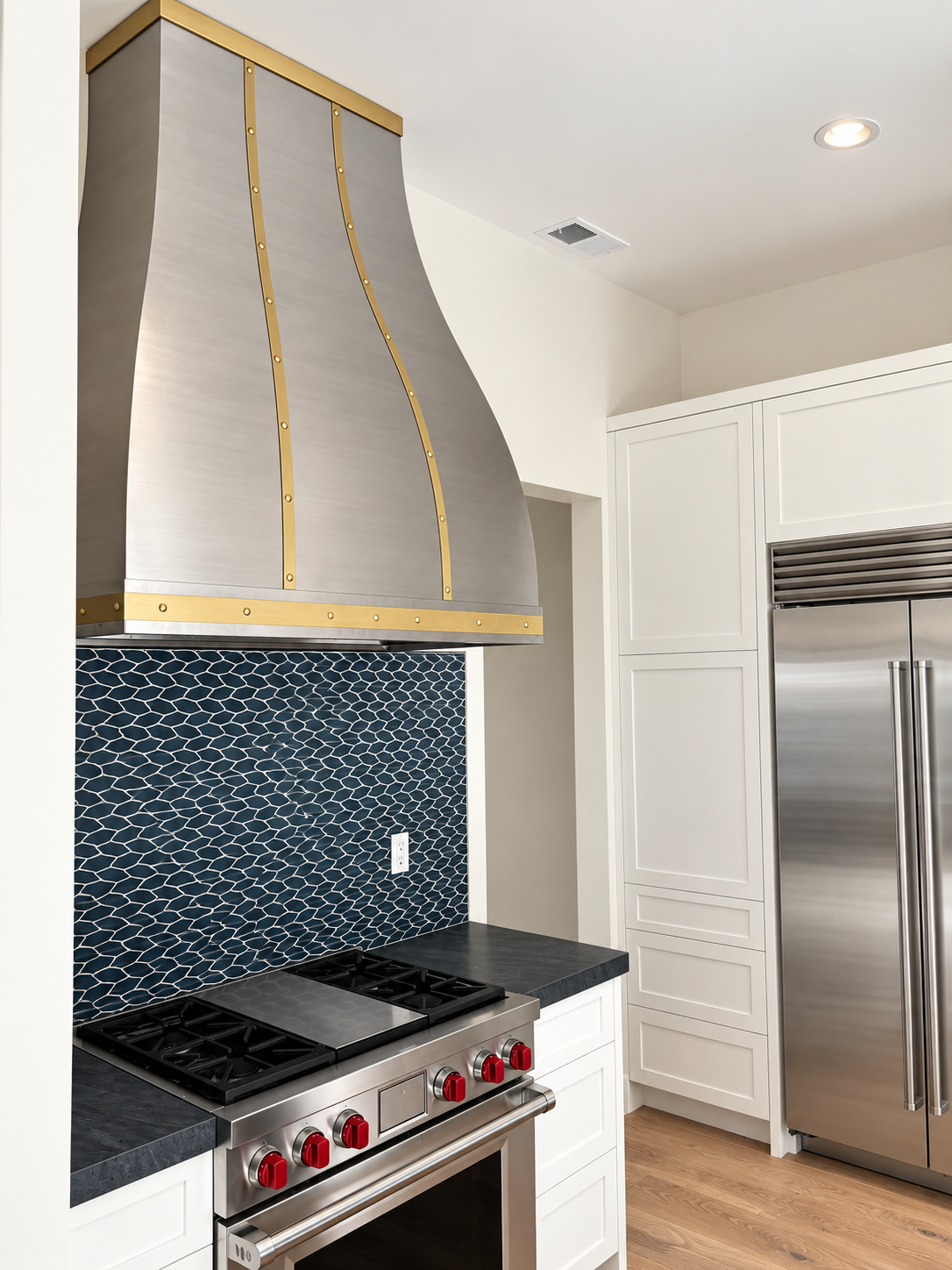 Kitchen finish detail from BG Design Build’s Contemporary San Mateo Remodel.