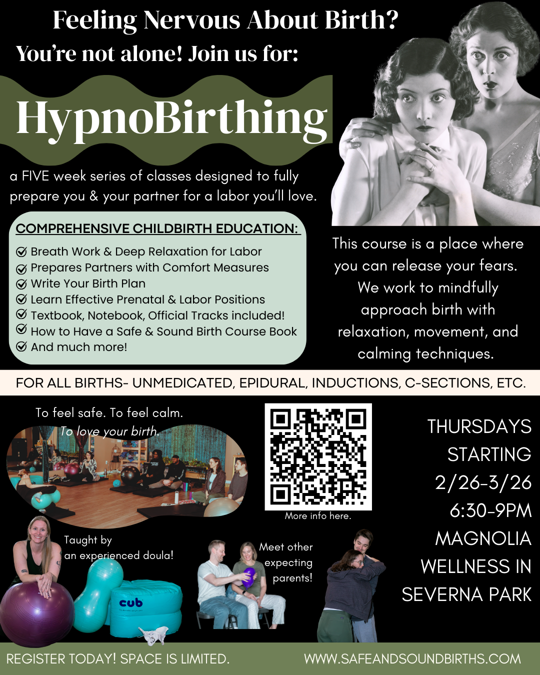 Sarah Austin offers HypnoBirthing Classes in person in Severna Park.