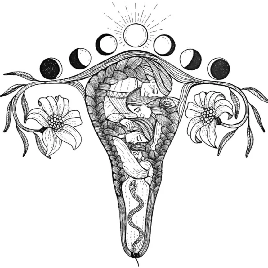 Mother Blessing Ceremonies honor the history of the uterus, including the pregnant woman, her mother, and her mother before her.