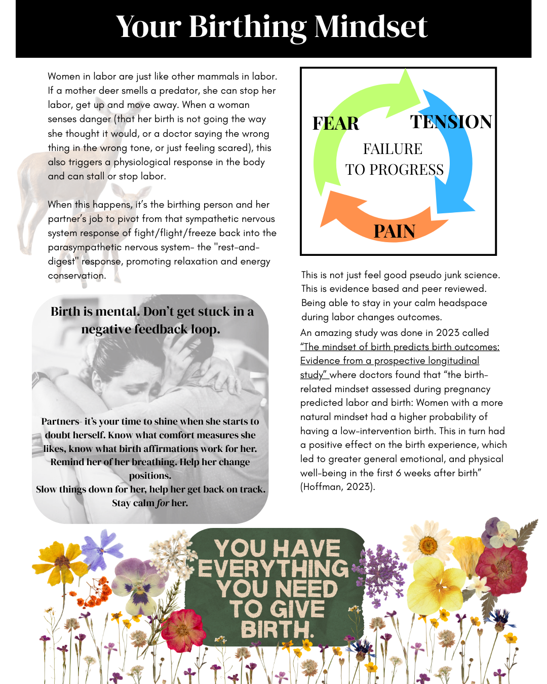 How your birthing mindset affects your birth in Anne Arundel County, Maryland.