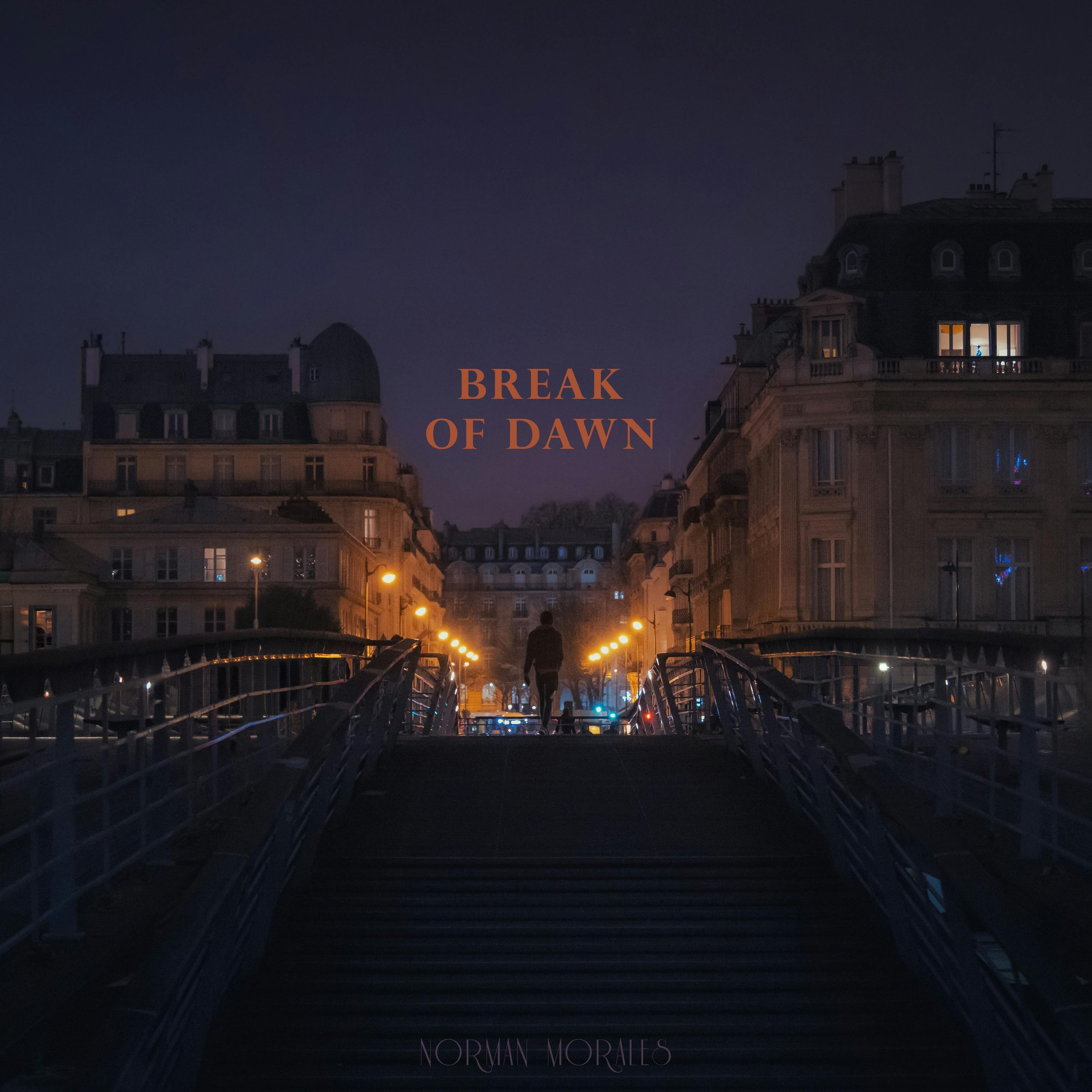 Norman Morales ‘Break of Dawn’ new single cover art with sunrise and calming morning tones