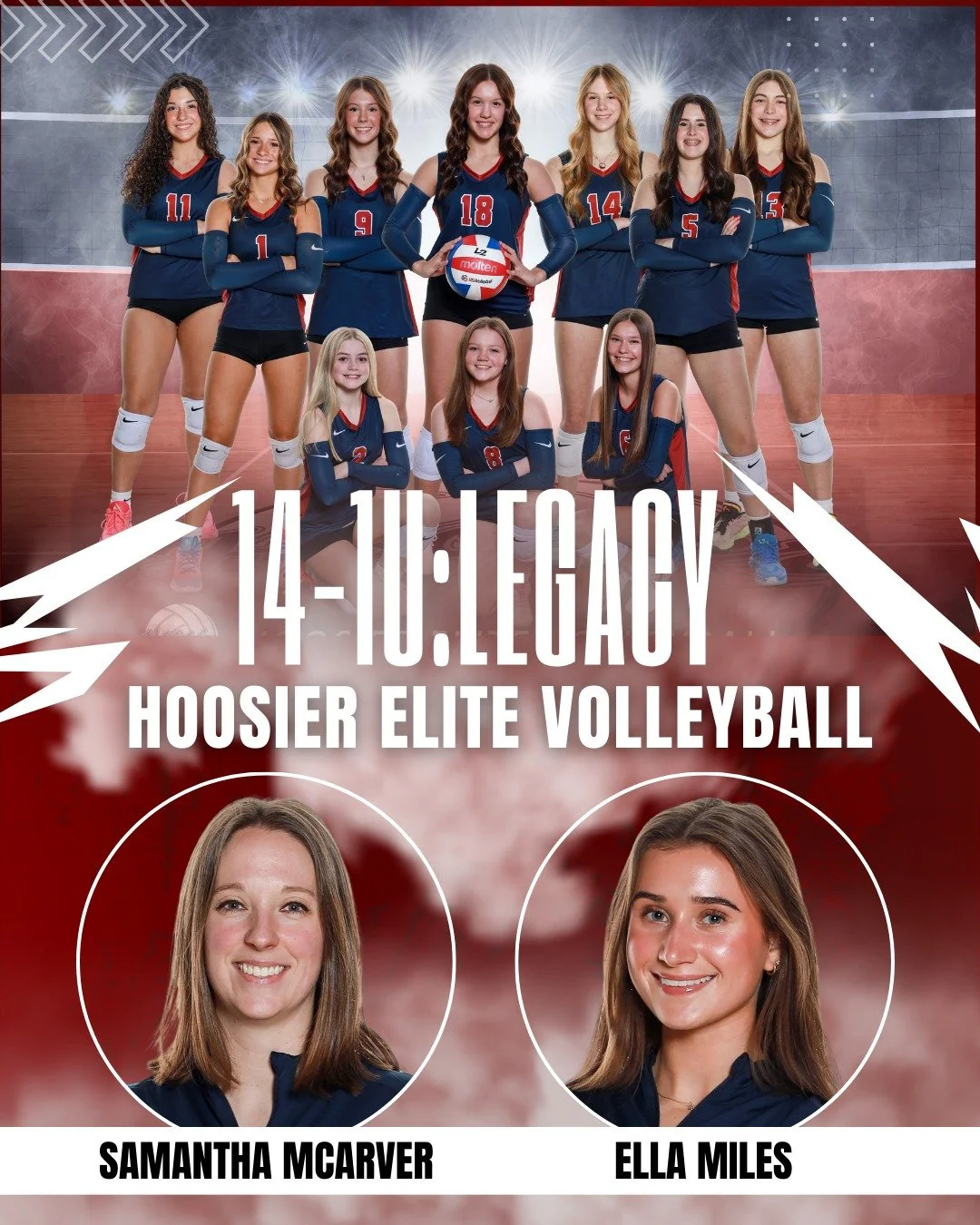 Introducing 14-1U Legacy 💙🏐

Legacy is led by Head Coach Samantha McArver, who brings over 12 years of coaching experience and a deep passion for developing athletes both individually and as a team.

Samantha restarted her coaching career at Westfi