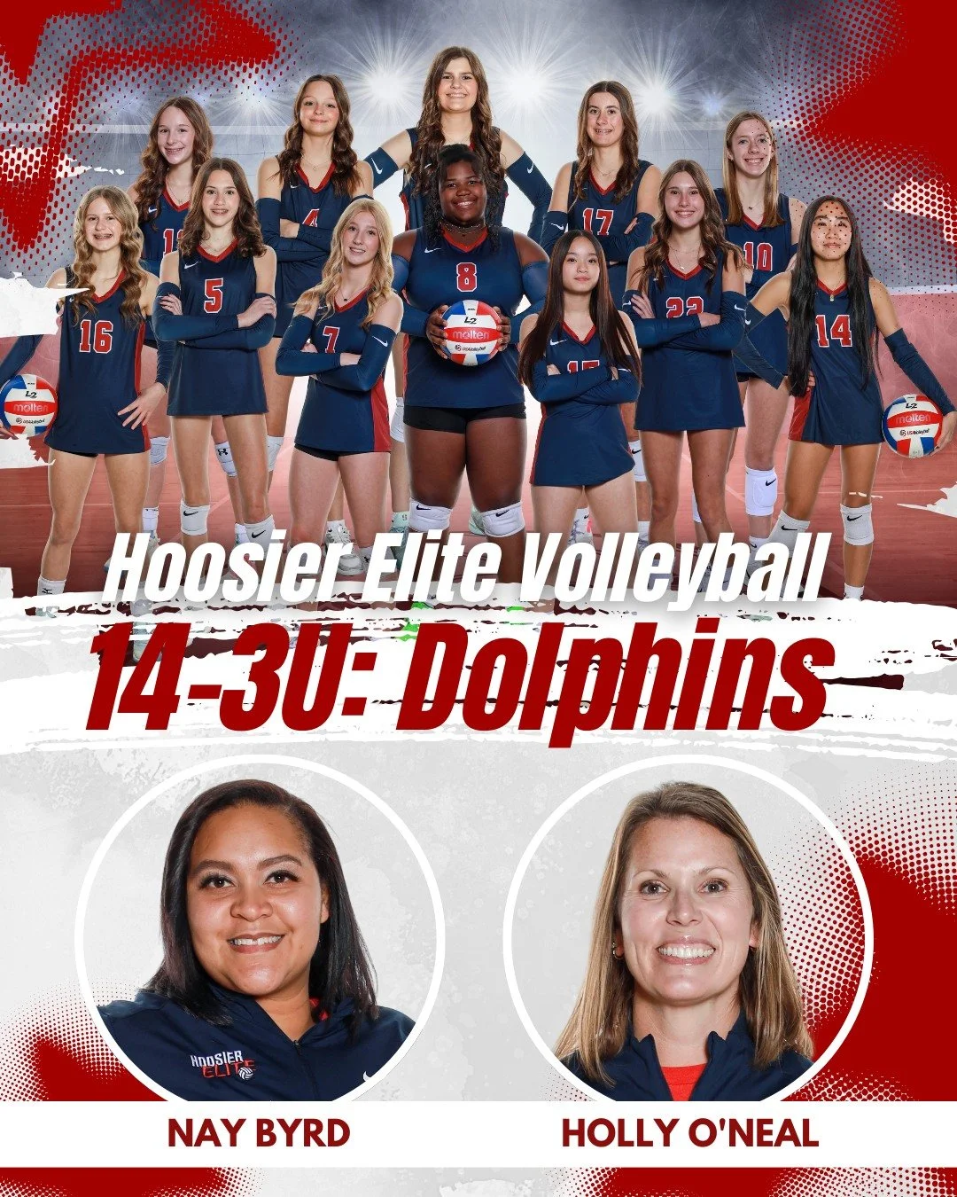 Introducing 14-3U Dolphins 🐬🏐

Dolphins are led by Head Coach Nay Byrd, who brings over eight years of coaching experience and a background as a former competitive player.

By day, Coach Nay is a dedicated electrician with 11 years in the trade, br