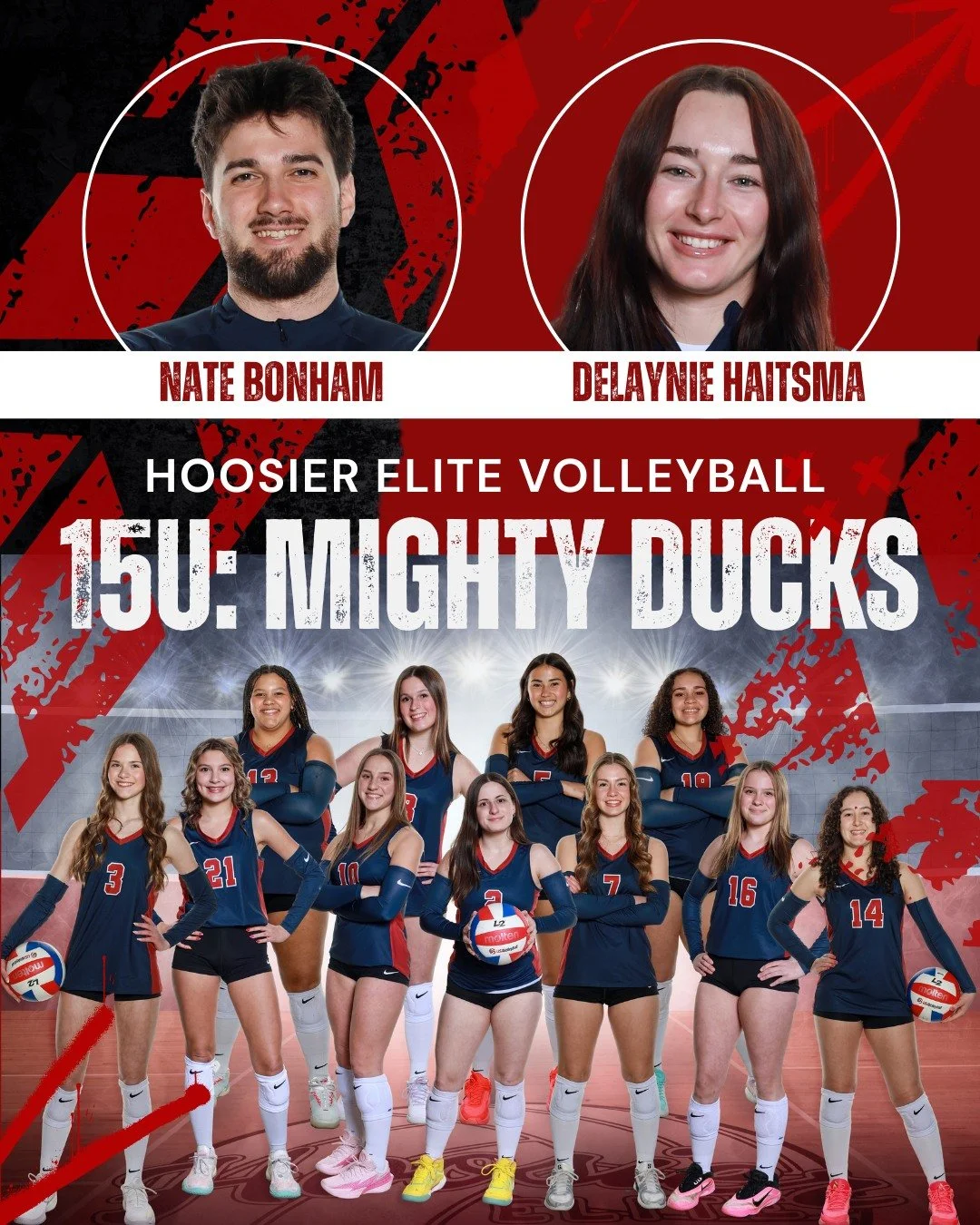 Introducing 15U Mighty Ducks 🦆🏐

Mighty Ducks are led by Head Coach Nathan, who brings valuable high school and elite travel experience to the gym.

Coach Nathan has four years of varsity assistant coaching experience at Lawrence North High School 
