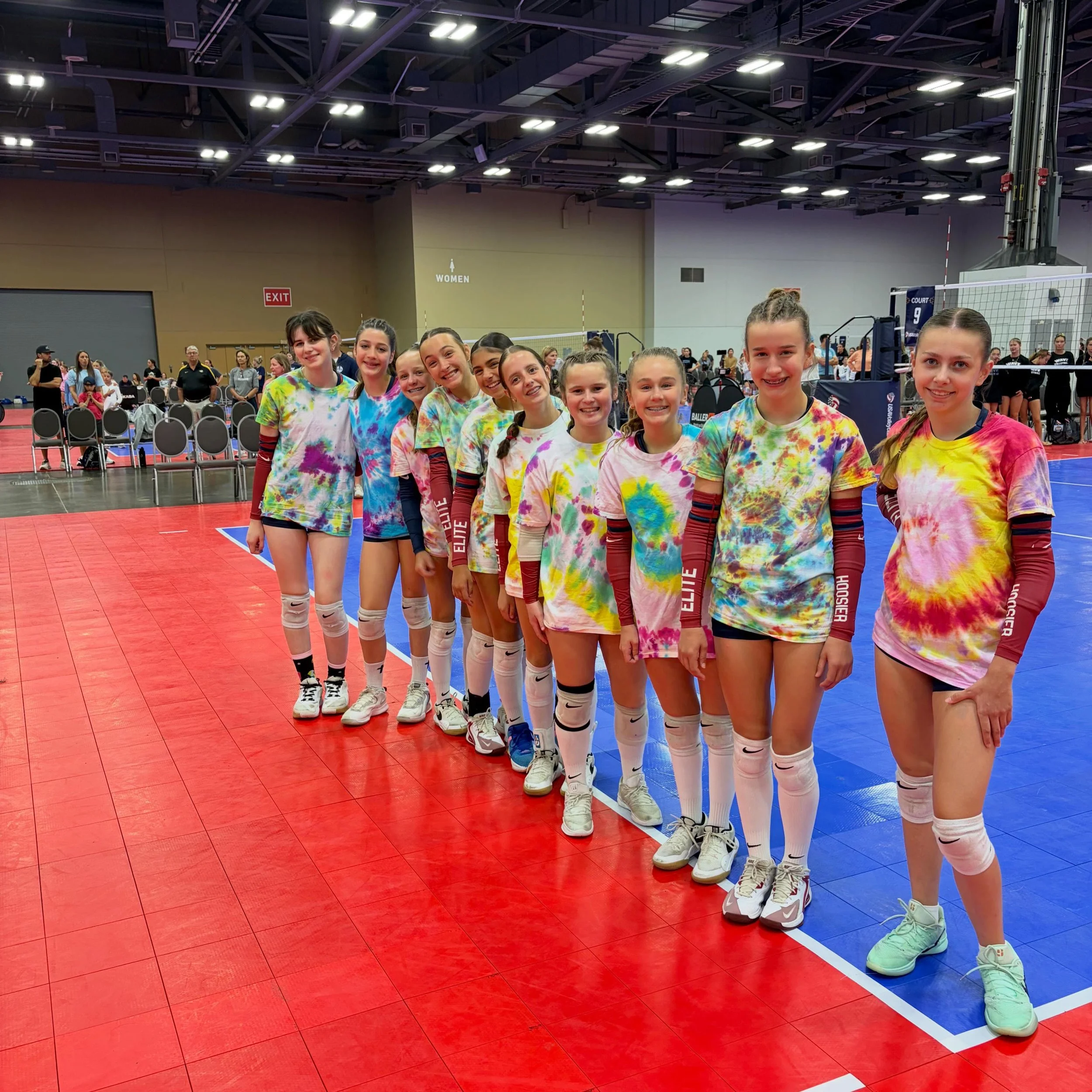 Good luck to our 13-1 Hysteria team as they compete for gold tomorrow! 🏆🏐

This group has worked hard all season, and we&rsquo;re excited to watch them take the court and give it everything they&rsquo;ve got.

Go get it, girls! 💙

#HoosierElite #1