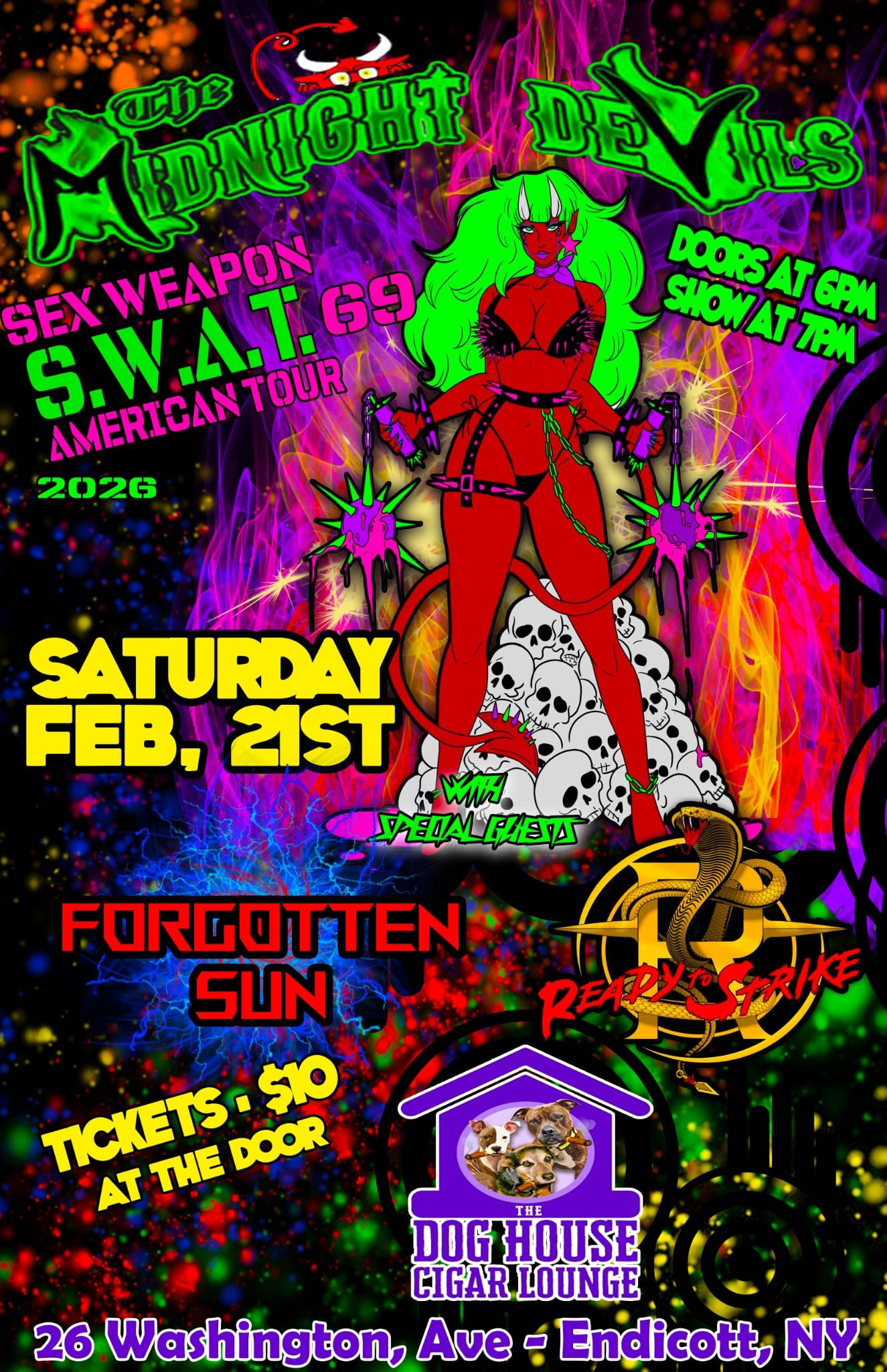 MIDNIGHT DEVILS S.W.A.T 69 TOUR STOP #2 W/S/G READY TO STRIKE 