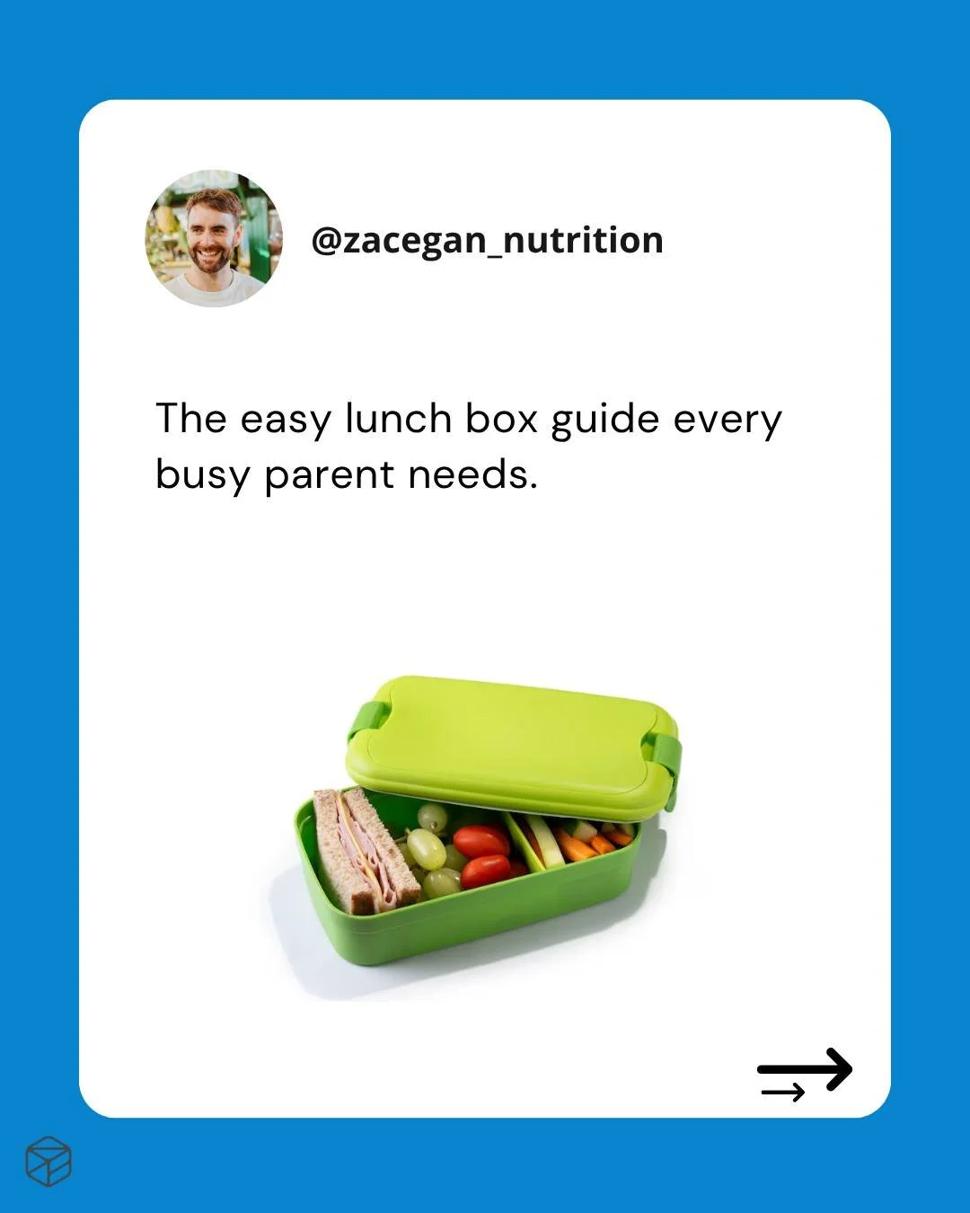 If you're a busy parent and struggle to think of what to put in the kids lunch box, then following this formula could save you some mental effort, and ensure you are supporting your little ones health. 

This is pretty general, and you can scale up o