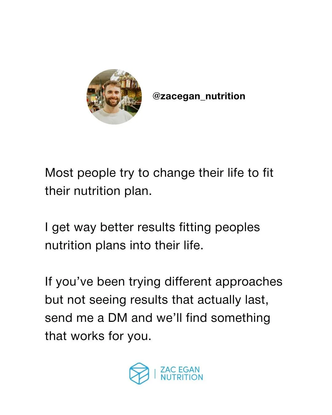 What a nutritionist can help people with 👇

Nutrition doesn&rsquo;t need to be extreme, confusing, or all-or-nothing.

Most people don&rsquo;t need a complete overhaul of their lifestyle &mdash; they need a plan that actually fits their life.
That&r