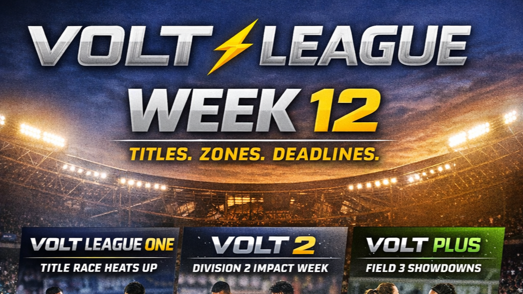 VOLT League Week 12: Pressure Rises as VOLT League Pro App Set to Launch