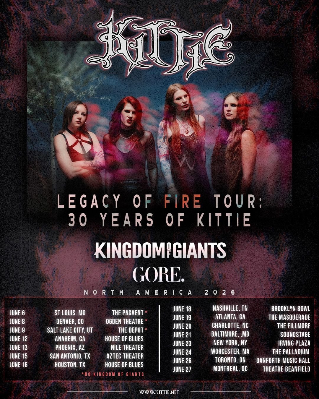 Kittie with Gore and Kingdom of Giants